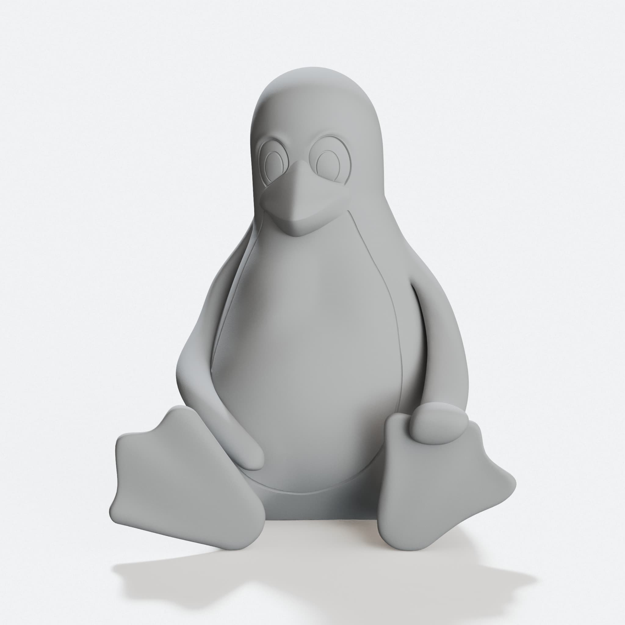 Tux Linux Penguin 3D Printed Toy Action Figure, hero tilt