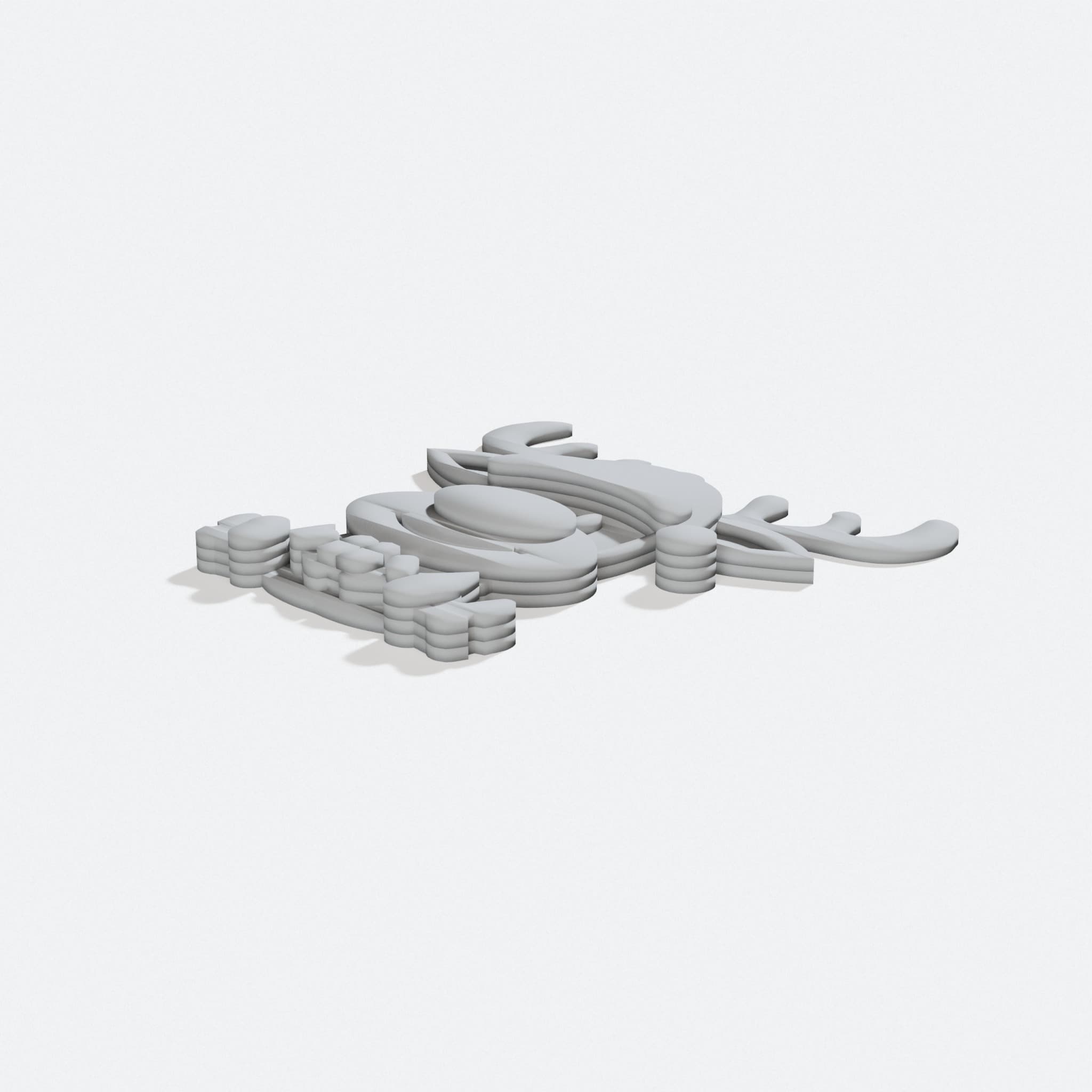 3D Printed Snowflake Ornament Breloki Christmas Decor, turn three quarter