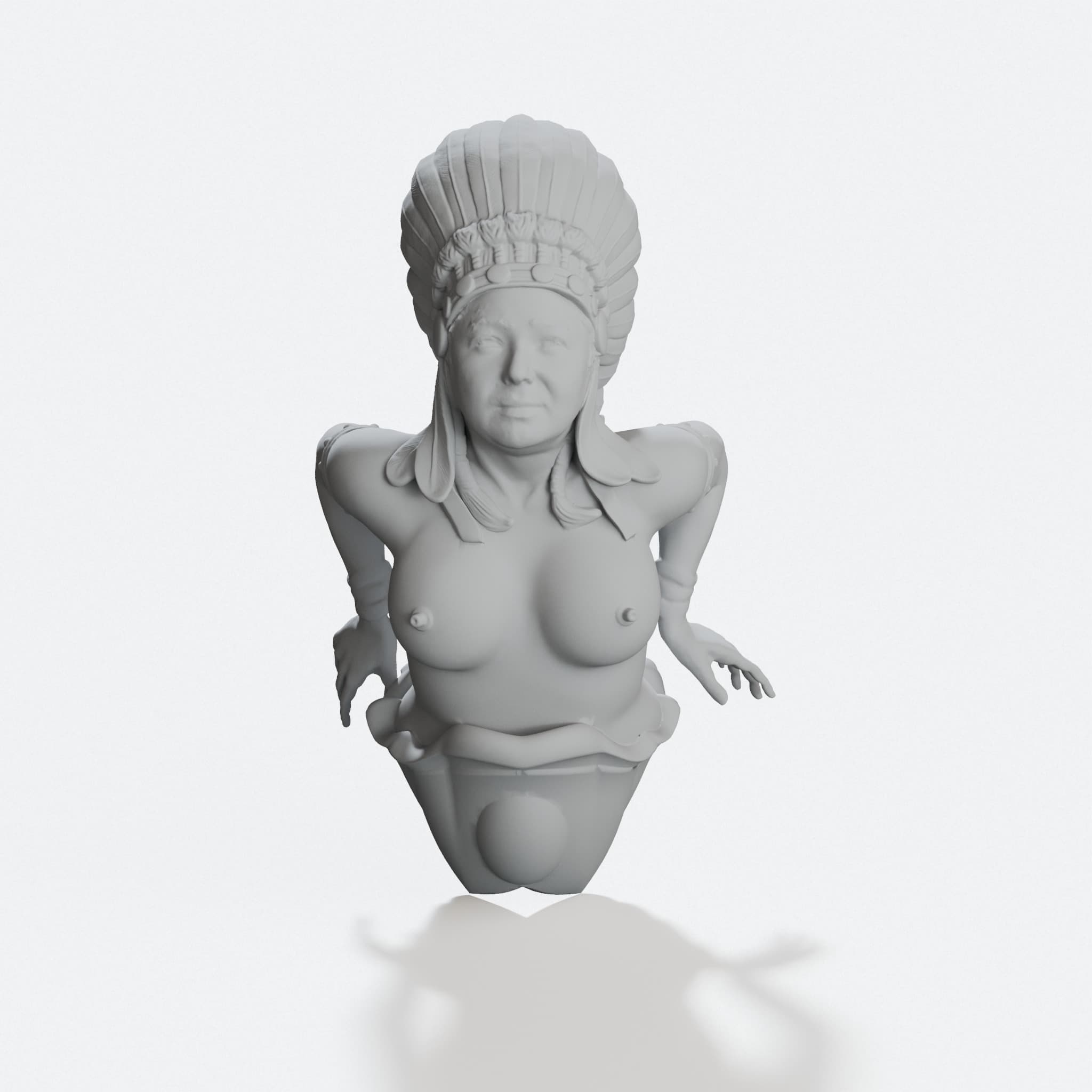 3D Printed Girl Figurehead Home Decor