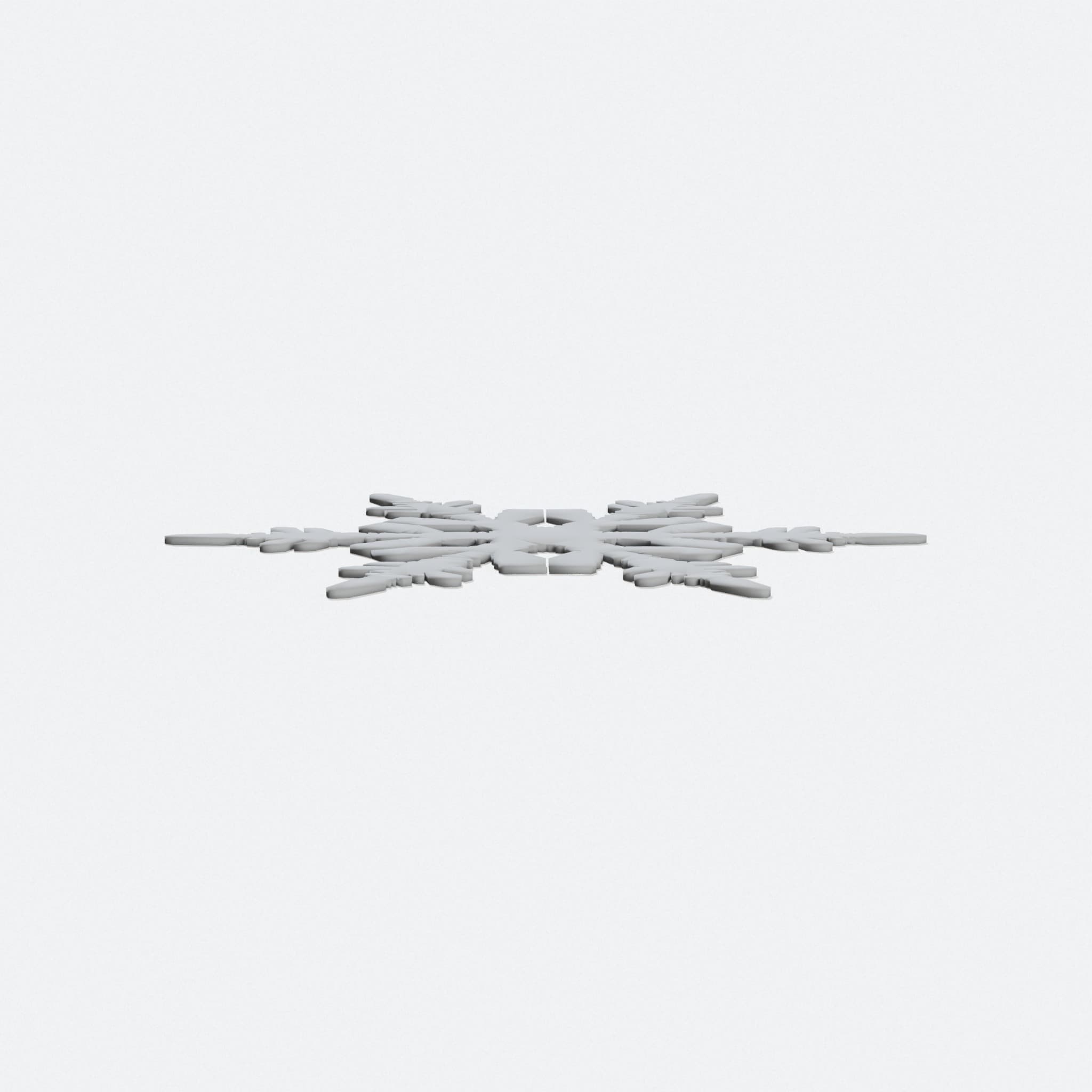 Traced Snowflake. Real-crystal geometry, ornament-sized., hero tilt