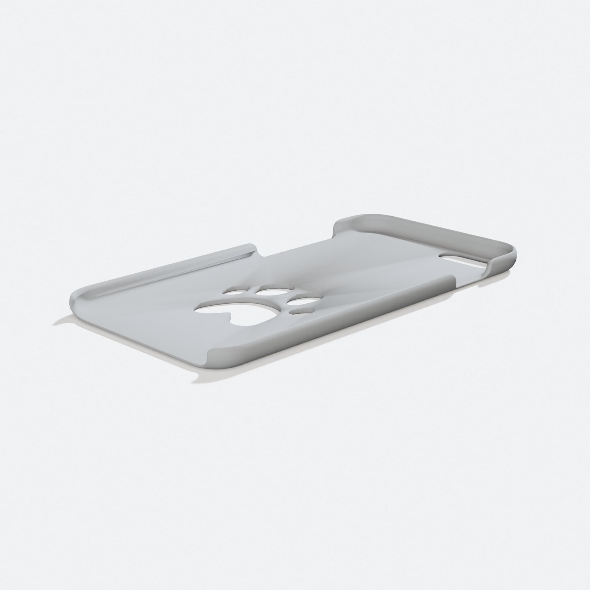 Compatible with iPhone 8 Plus Paw Print Case, turn three quarter