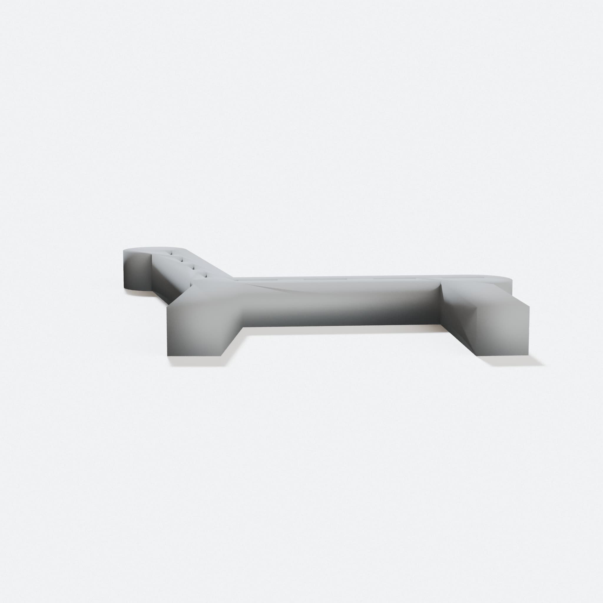 3D Printed Park Bench Home Decor Model, hero tilt