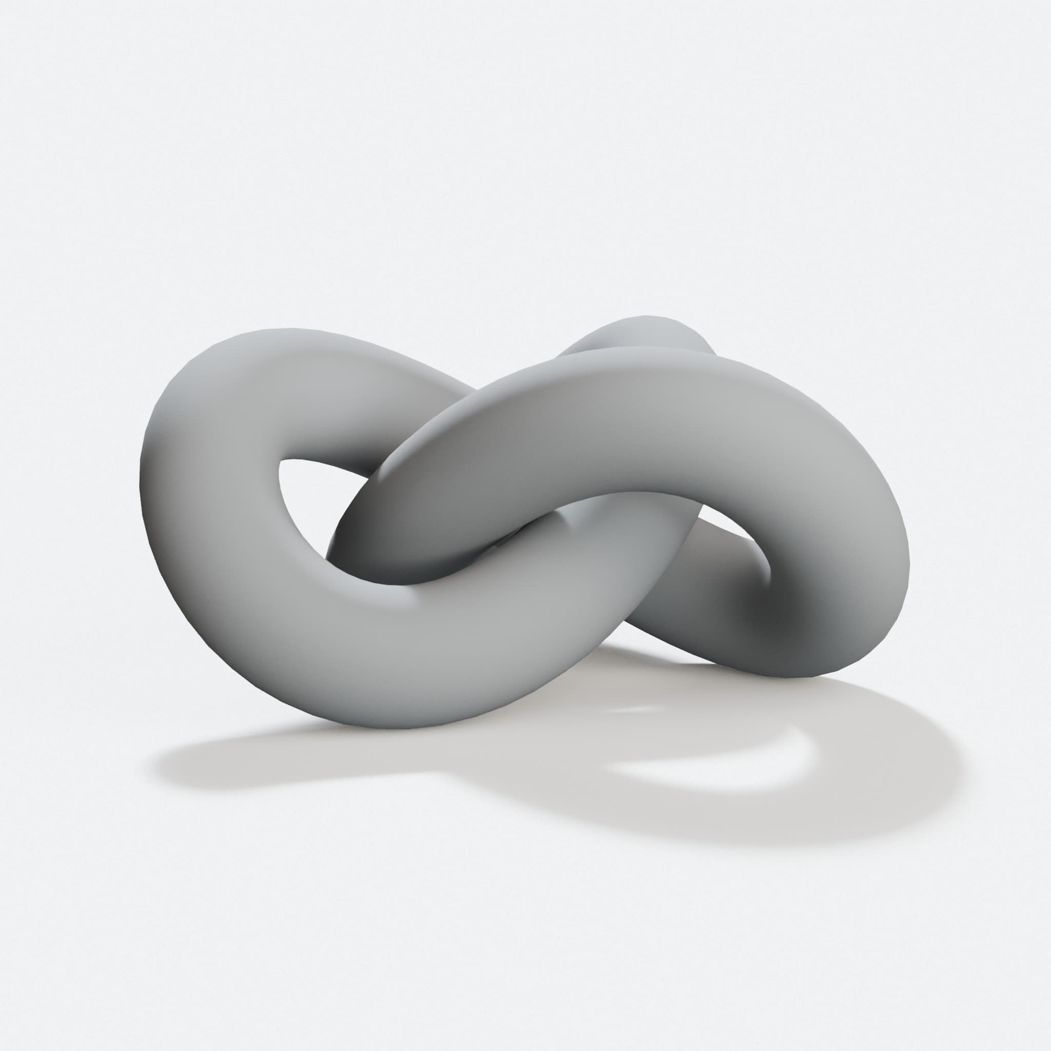 3D Printed Three Knot Ornament, Escher Design, hero tilt
