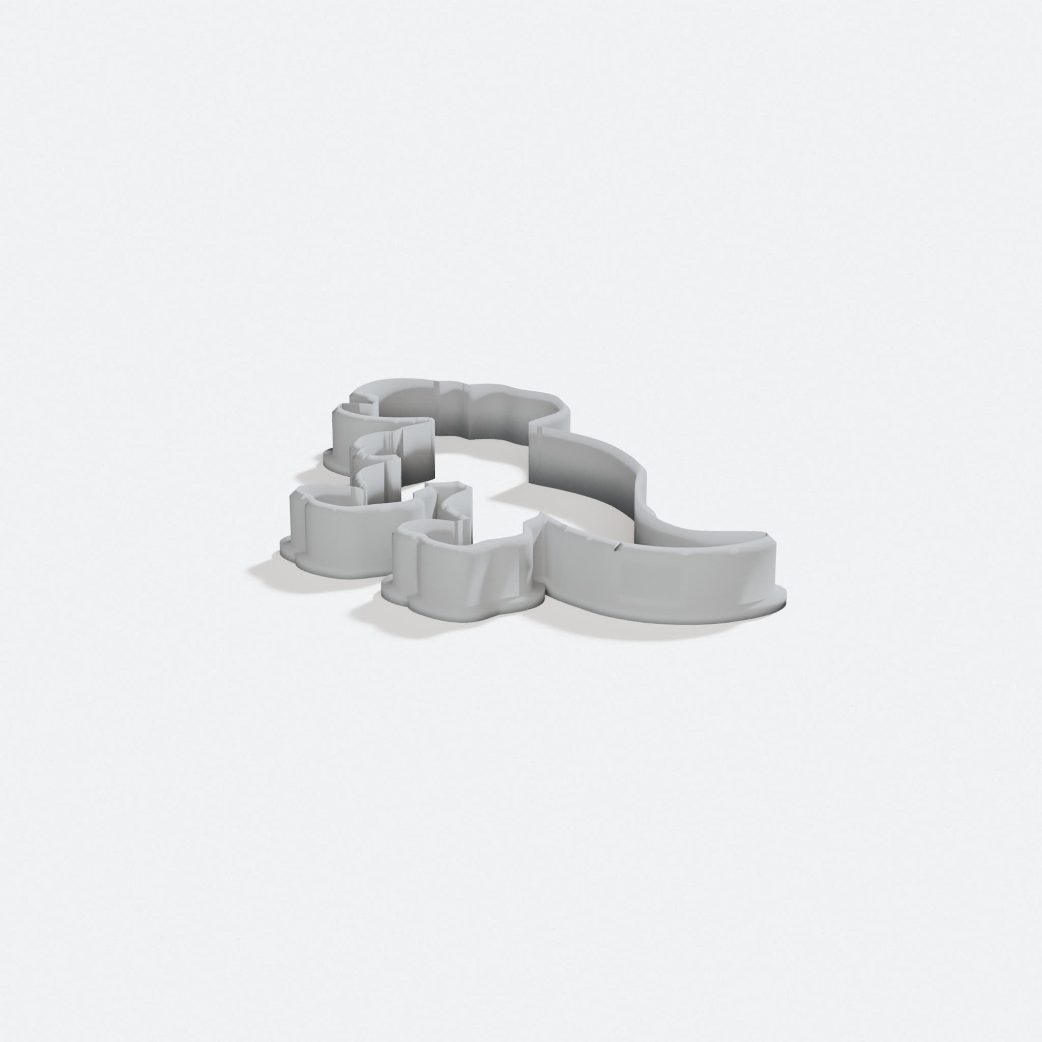 Dinosaur Cookie Cutter Set for Themed Parties, turn three quarter
