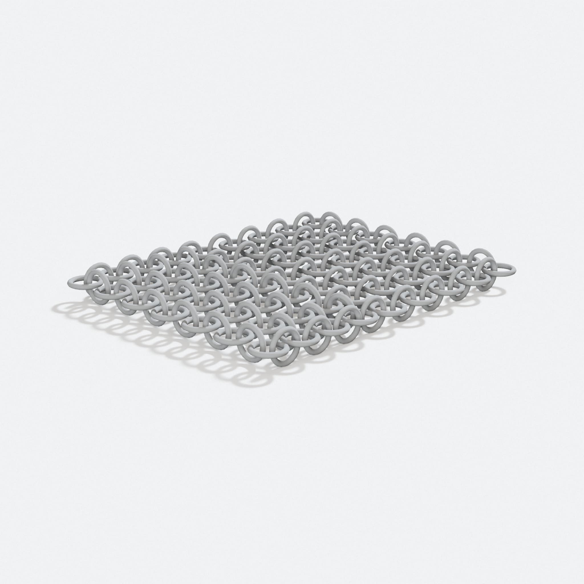 Chain Mesh 3D Printed Toy, Fully Articulated Design, turn three quarter