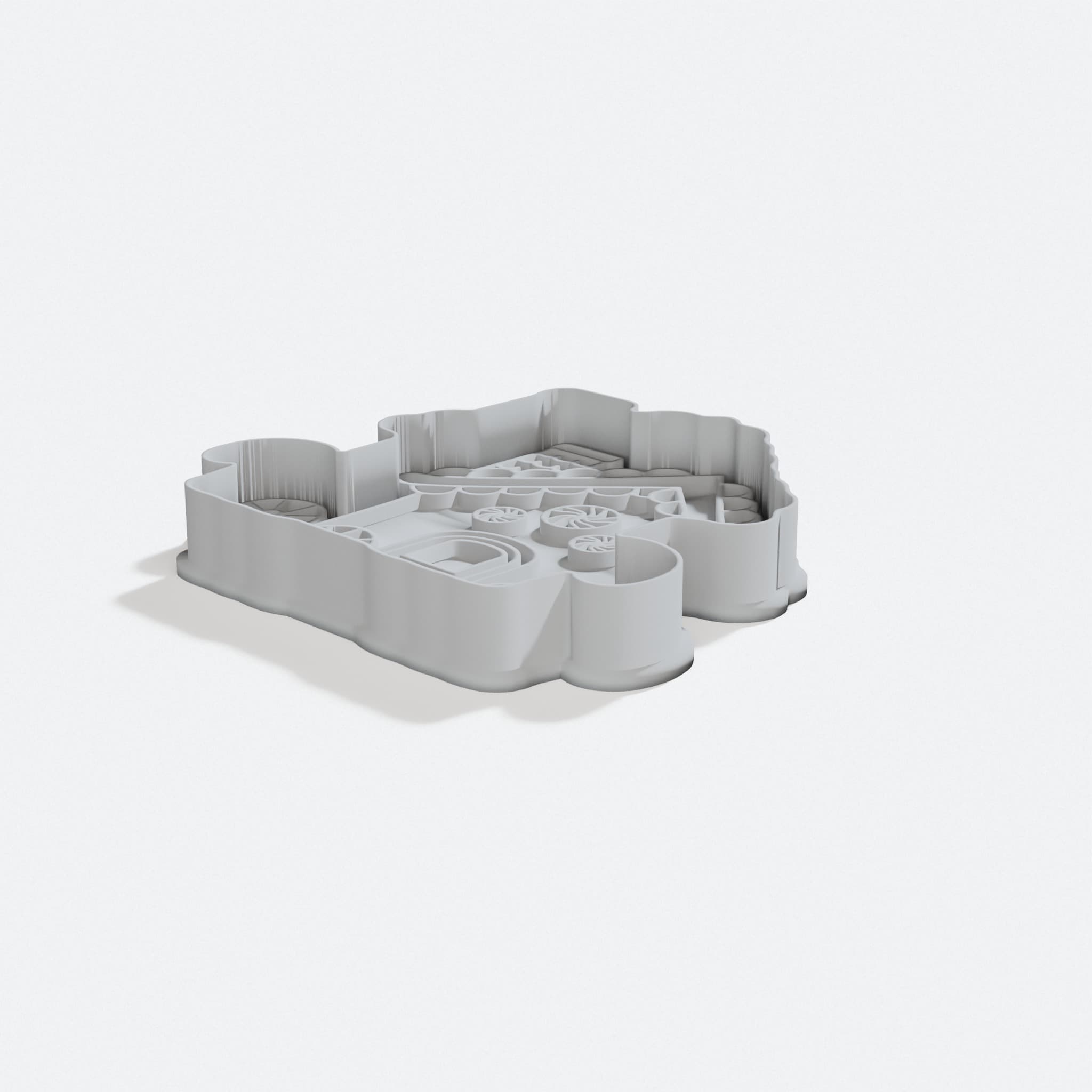 Gingerbread House 3D Printed Cookie Cutter, turn three quarter