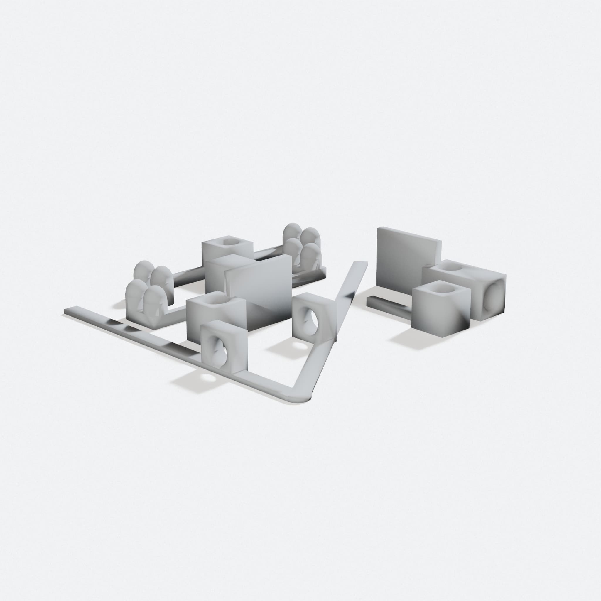 Straw-Cat Sailboat 3D-Printed Catamaran Kit, turn three quarter