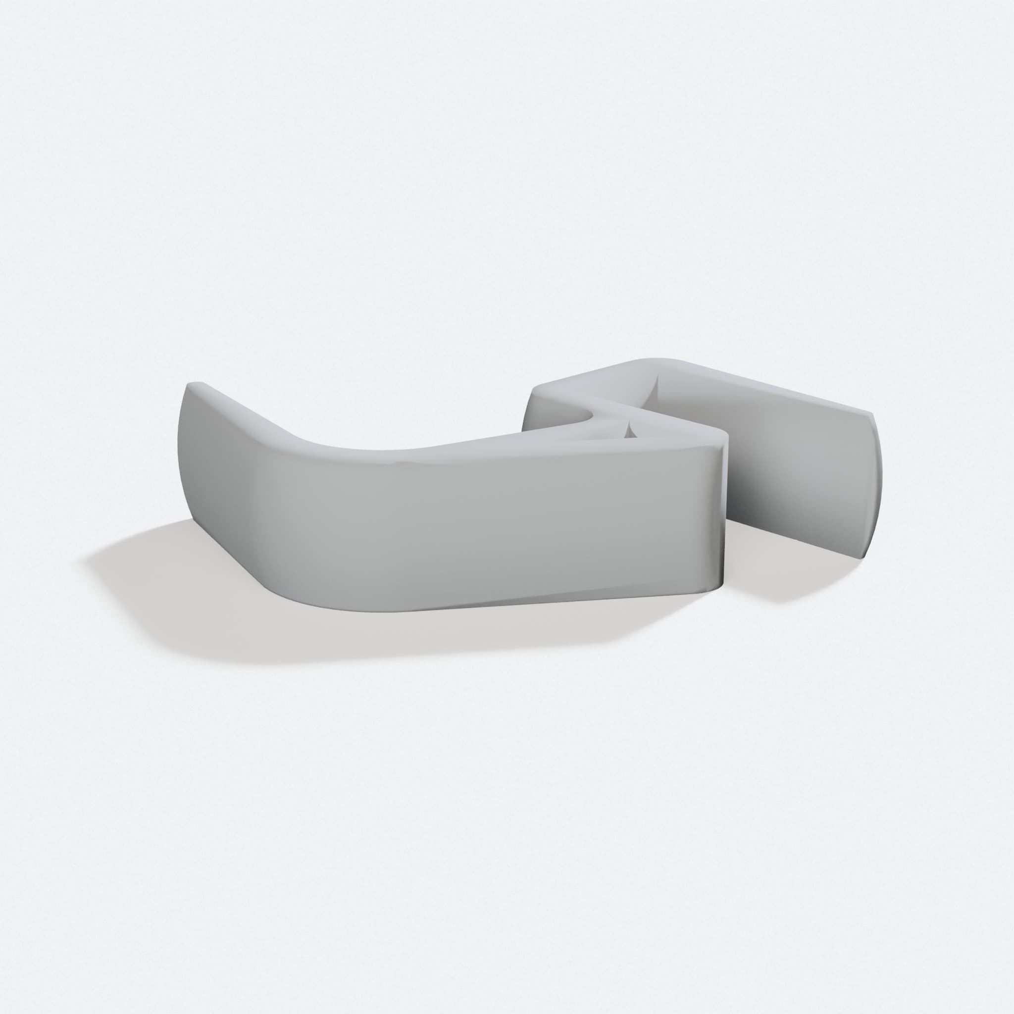 Compatible with Ikea Bjursta: Headphone Hook for 19mm Desktop, turn three quarter