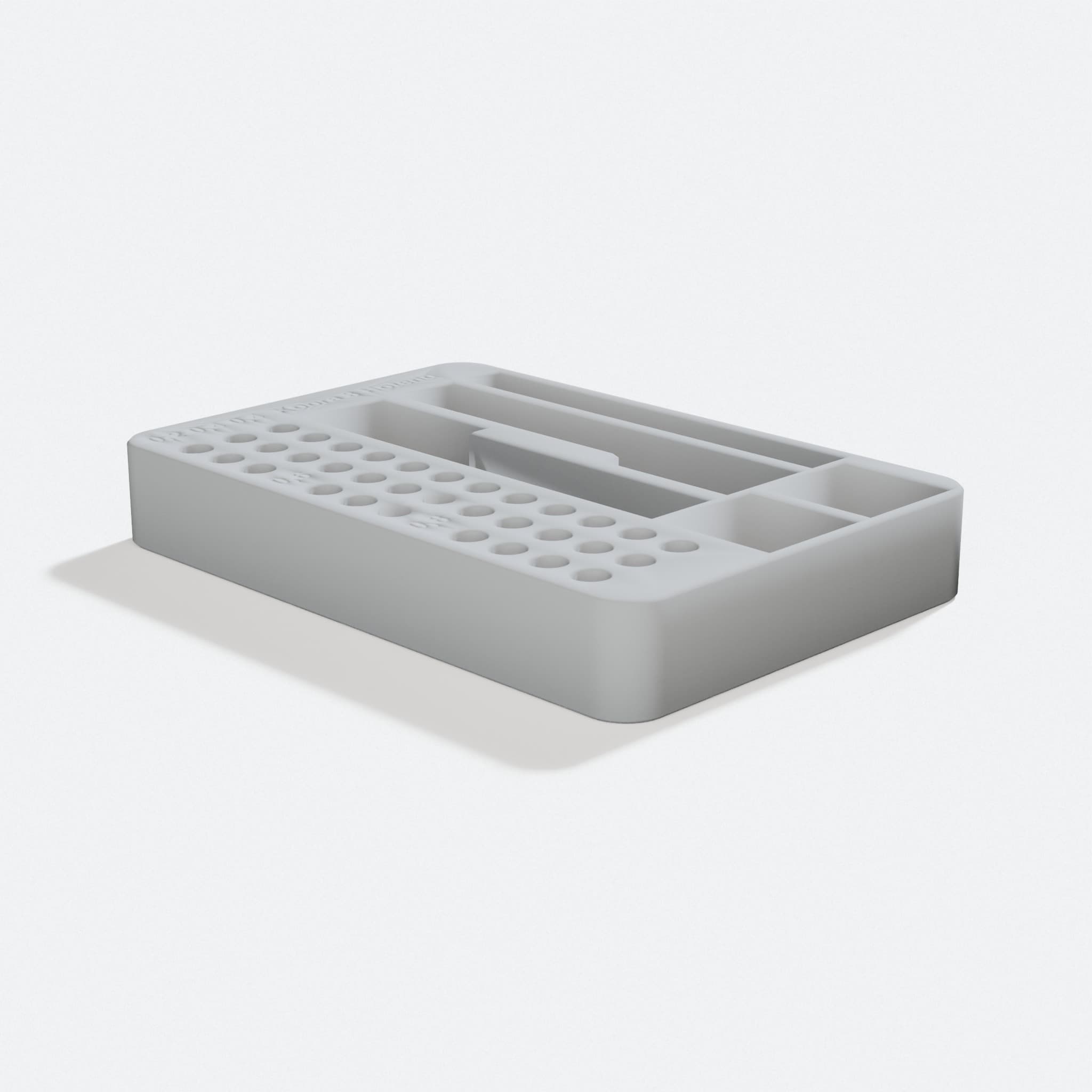 Anycubic Kobra 3 Nozzle Box, 3D Printed Tech Accessory, turn three quarter
