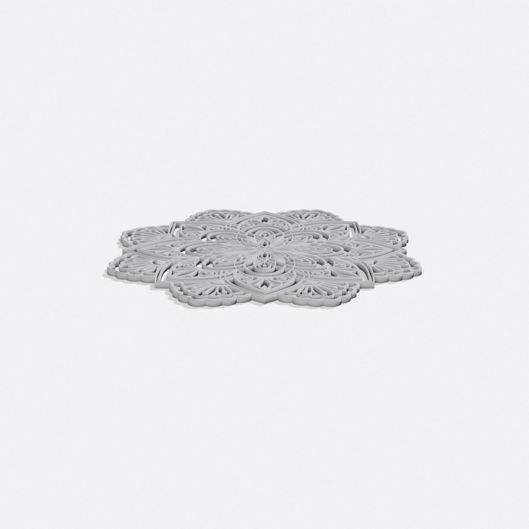 Mandala-26 3D Printed Home Decor Wall Art, turn three quarter