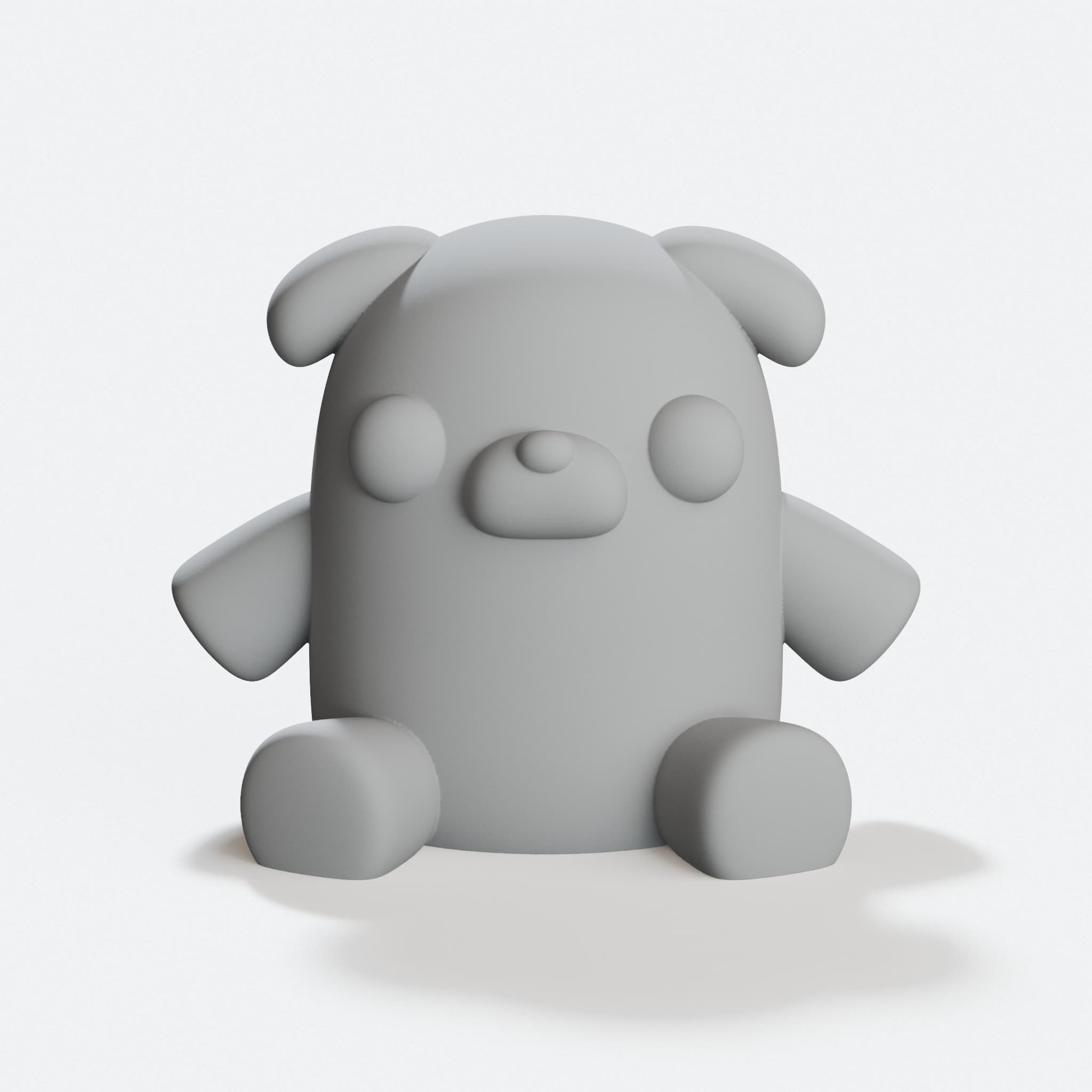 3D Printable Pug Dog Toy, hero tilt
