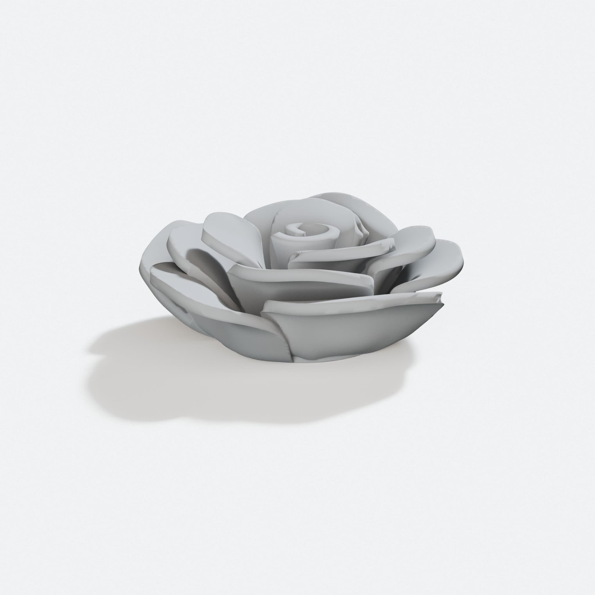 Rose Flower 2.0 - 3D Printed Home Decor for Indoor Garden, turn three quarter