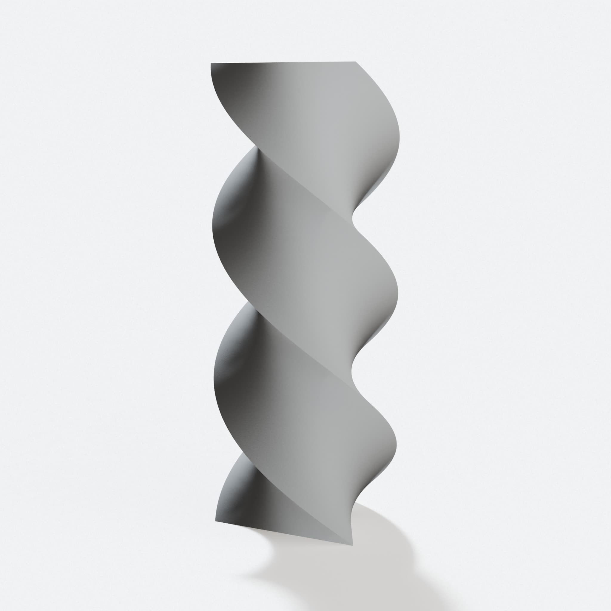 Twisted Form Study 3D Printed Ornaments, hero tilt