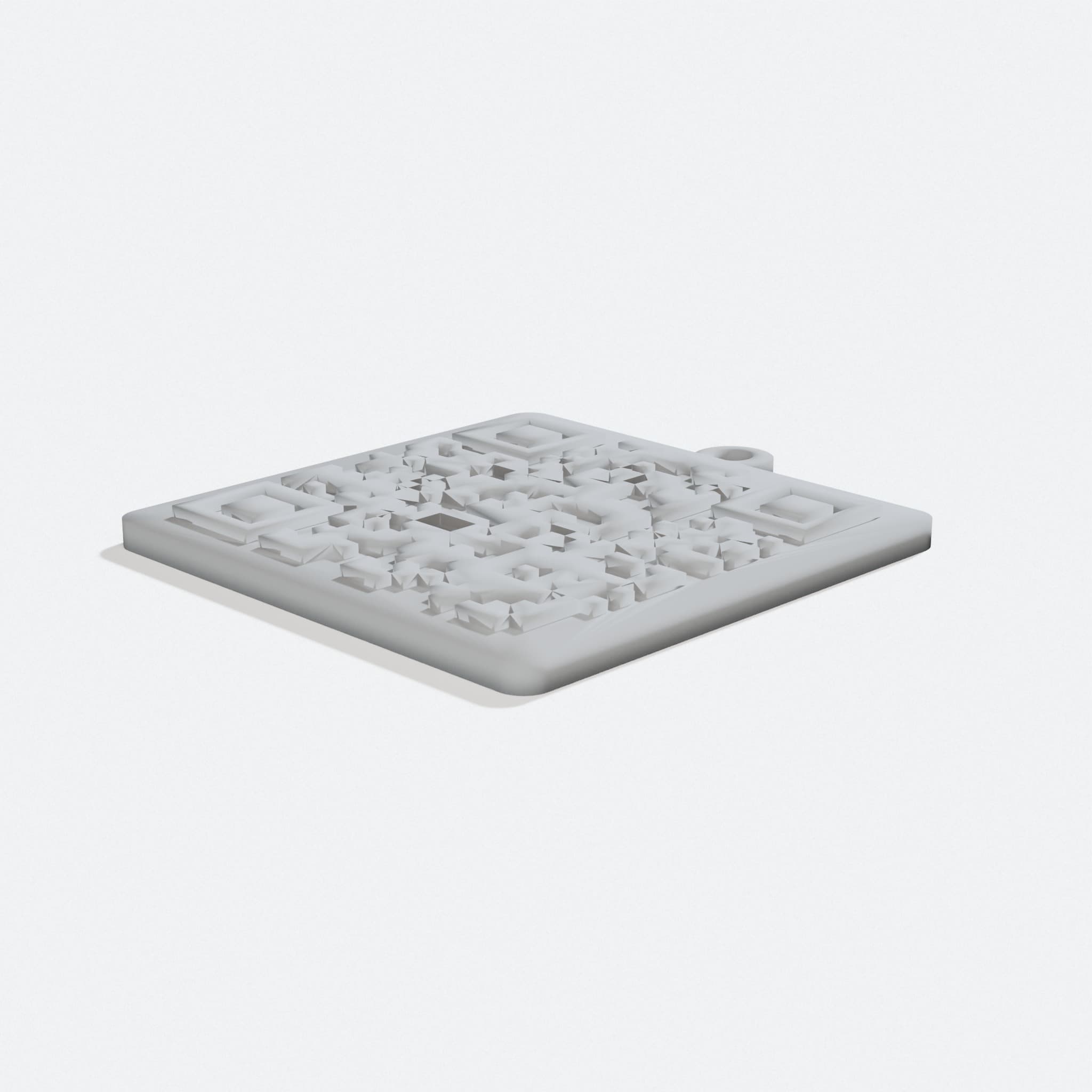 Rickroll QR Code Keychain, Hidden Prank Charm, turn three quarter