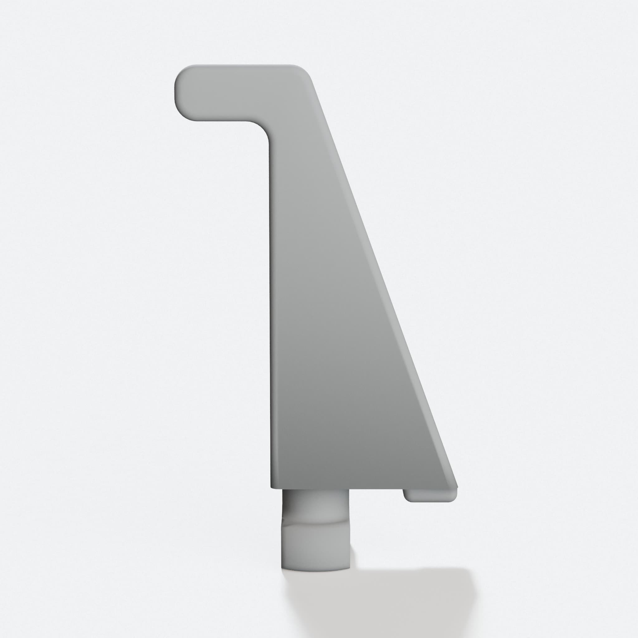 3D Printed Shelf Rail Hook for Dolle Systems, hero tilt