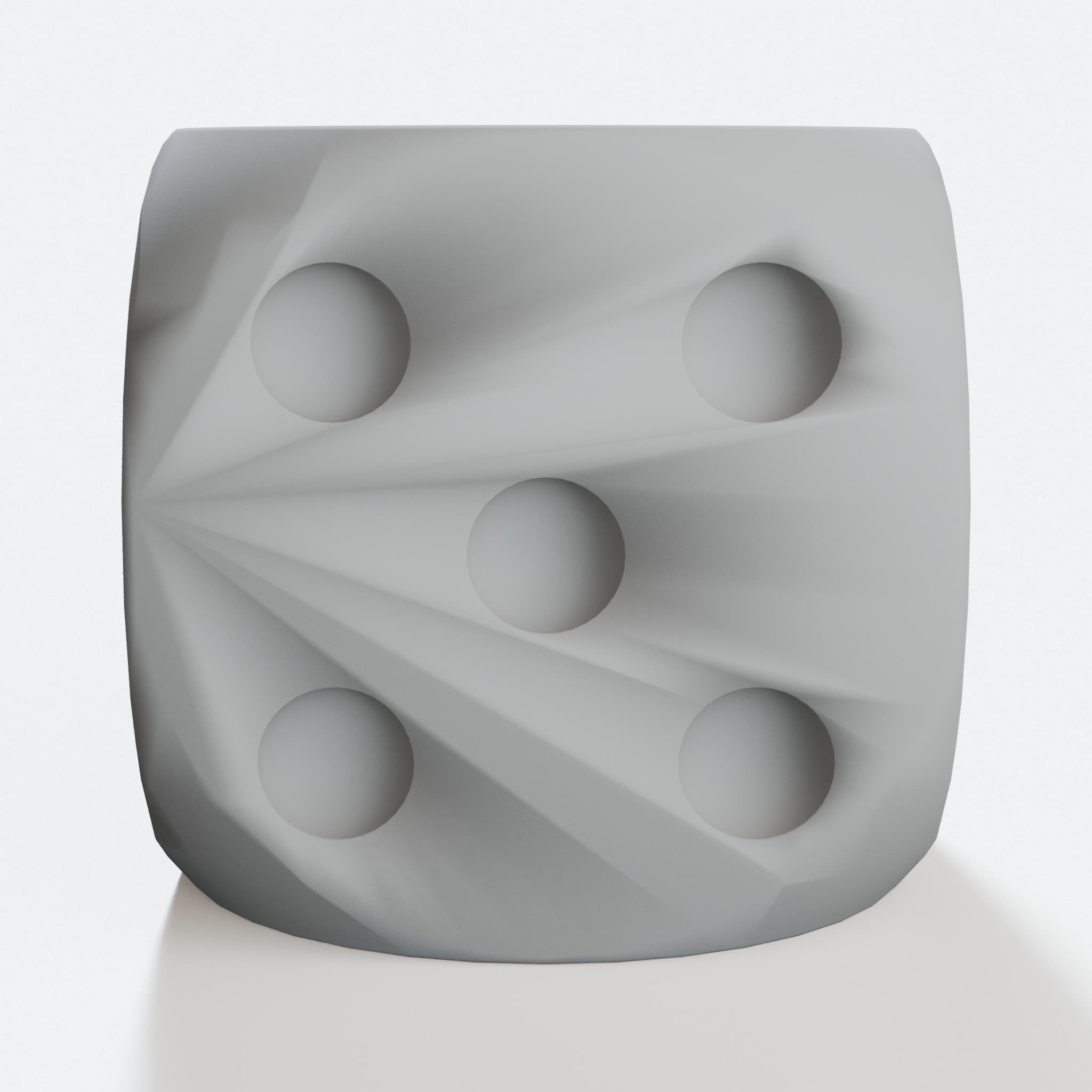Parametric Dice – Customizable 3D Printed Toy (16mm), hero tilt