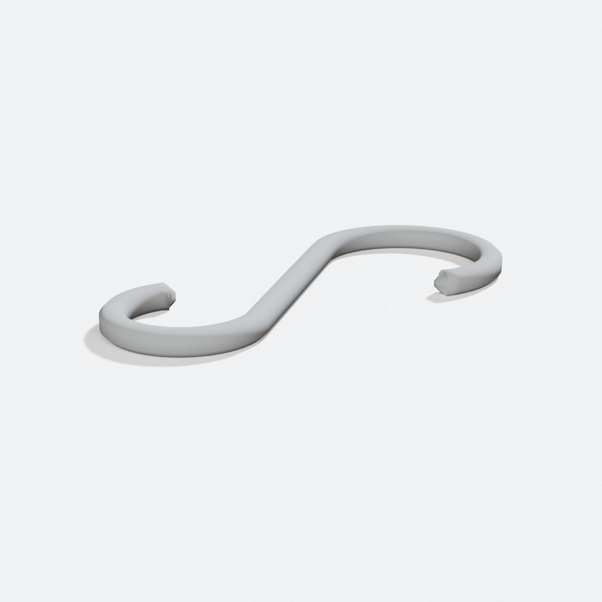 3D Printed Ornament Hook for Christmas Decorations, turn three quarter