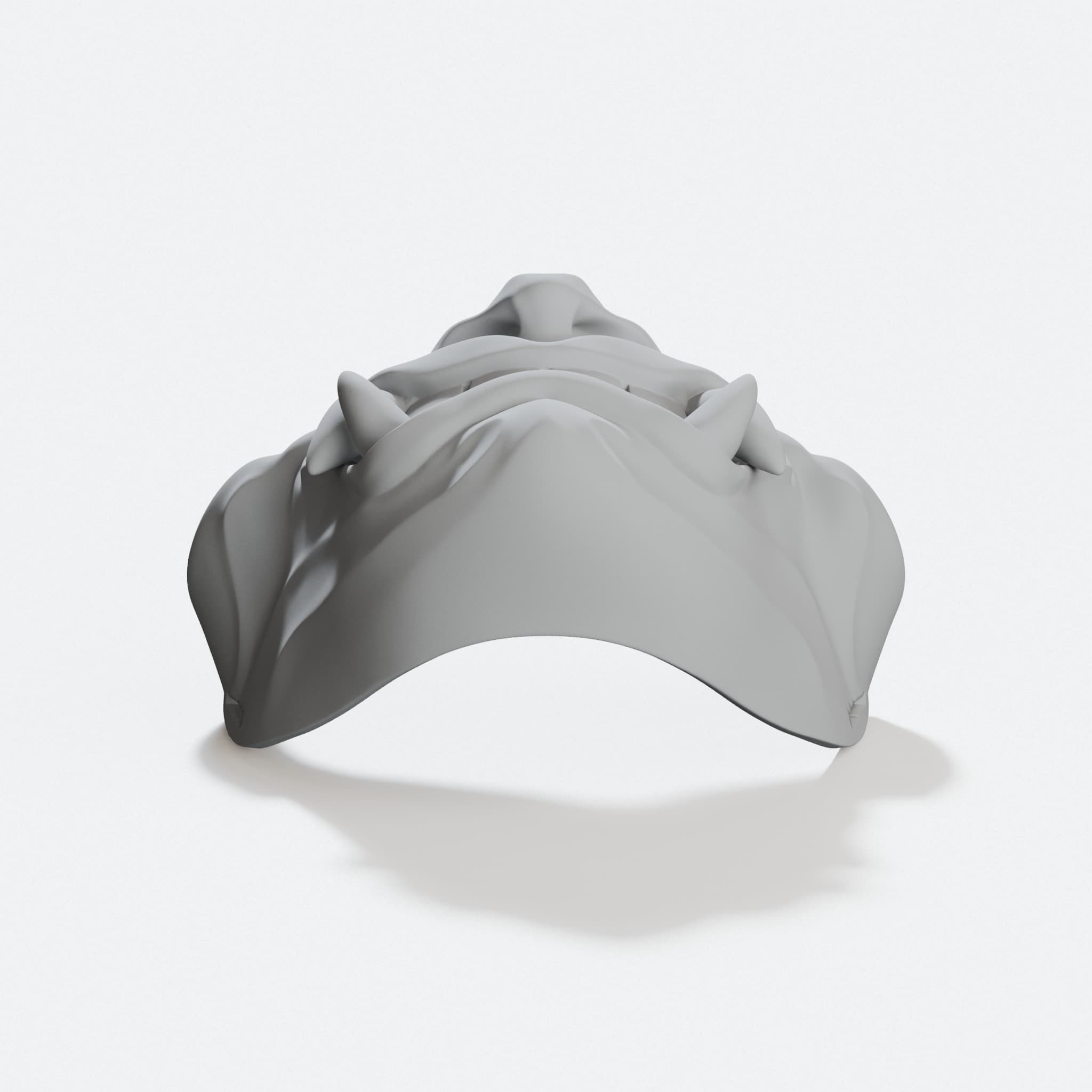 Samurai Mask Menpo 3D Printed Ornament, hero tilt