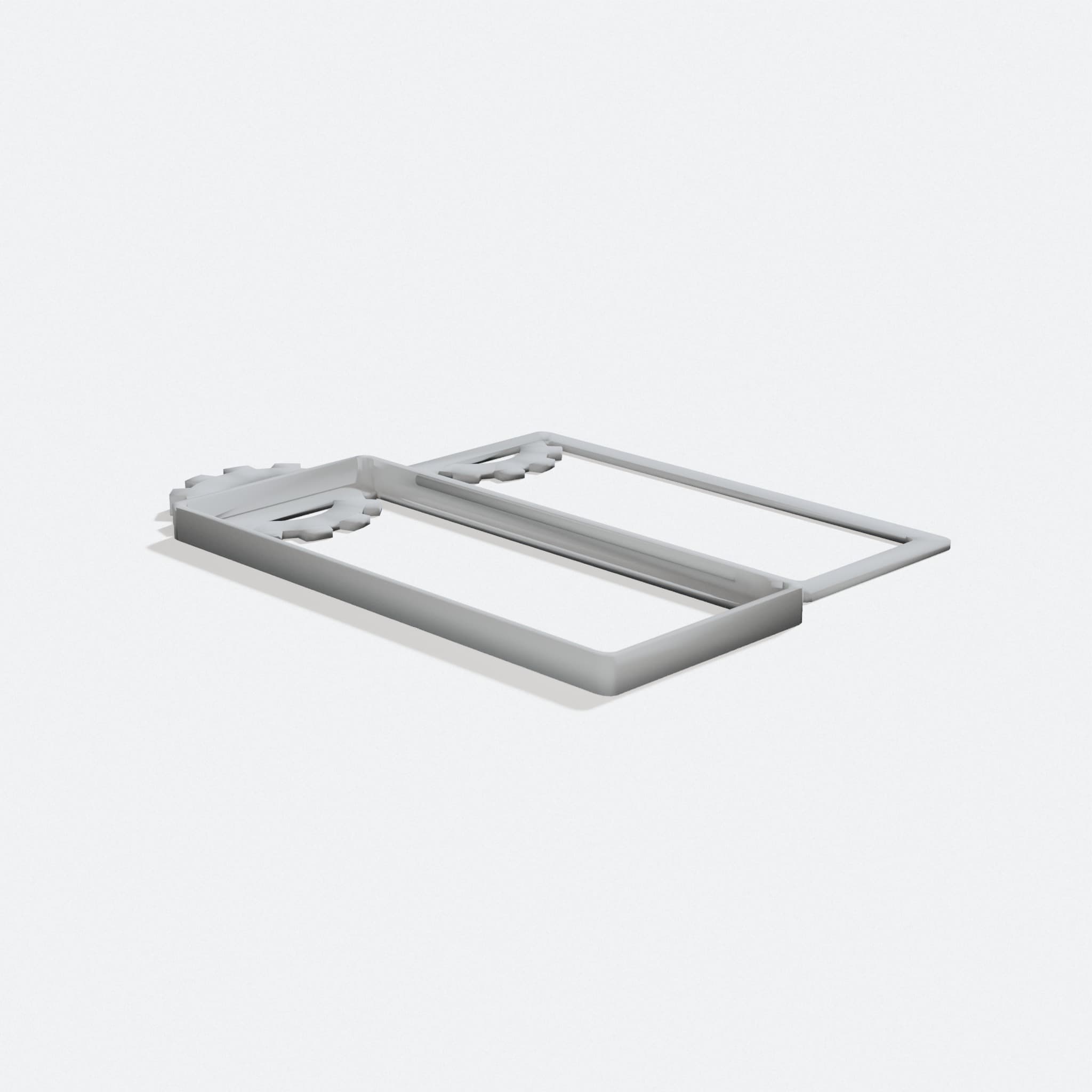3D Printed Luggage Tag for Home Decor, turn three quarter