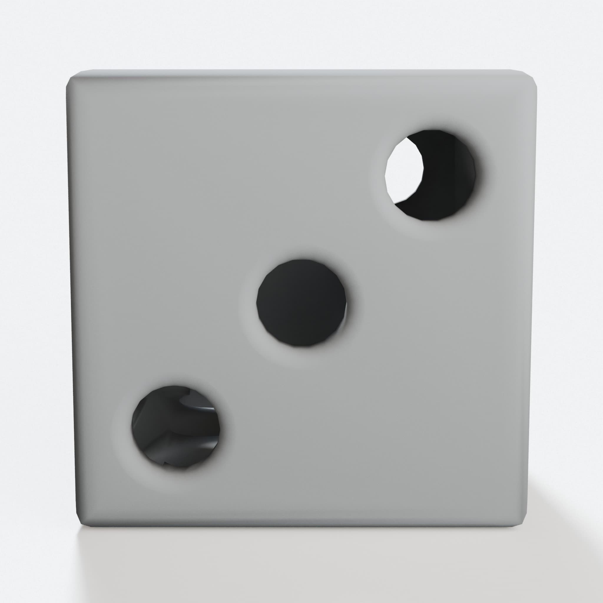 3D Printed 1 Inch Hollow Dice, hero tilt