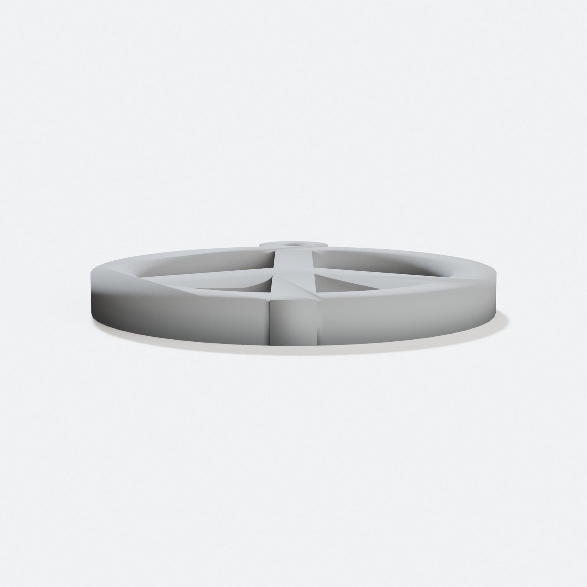 3D Printed Peace Symbol Ornament or Keychain, hero tilt
