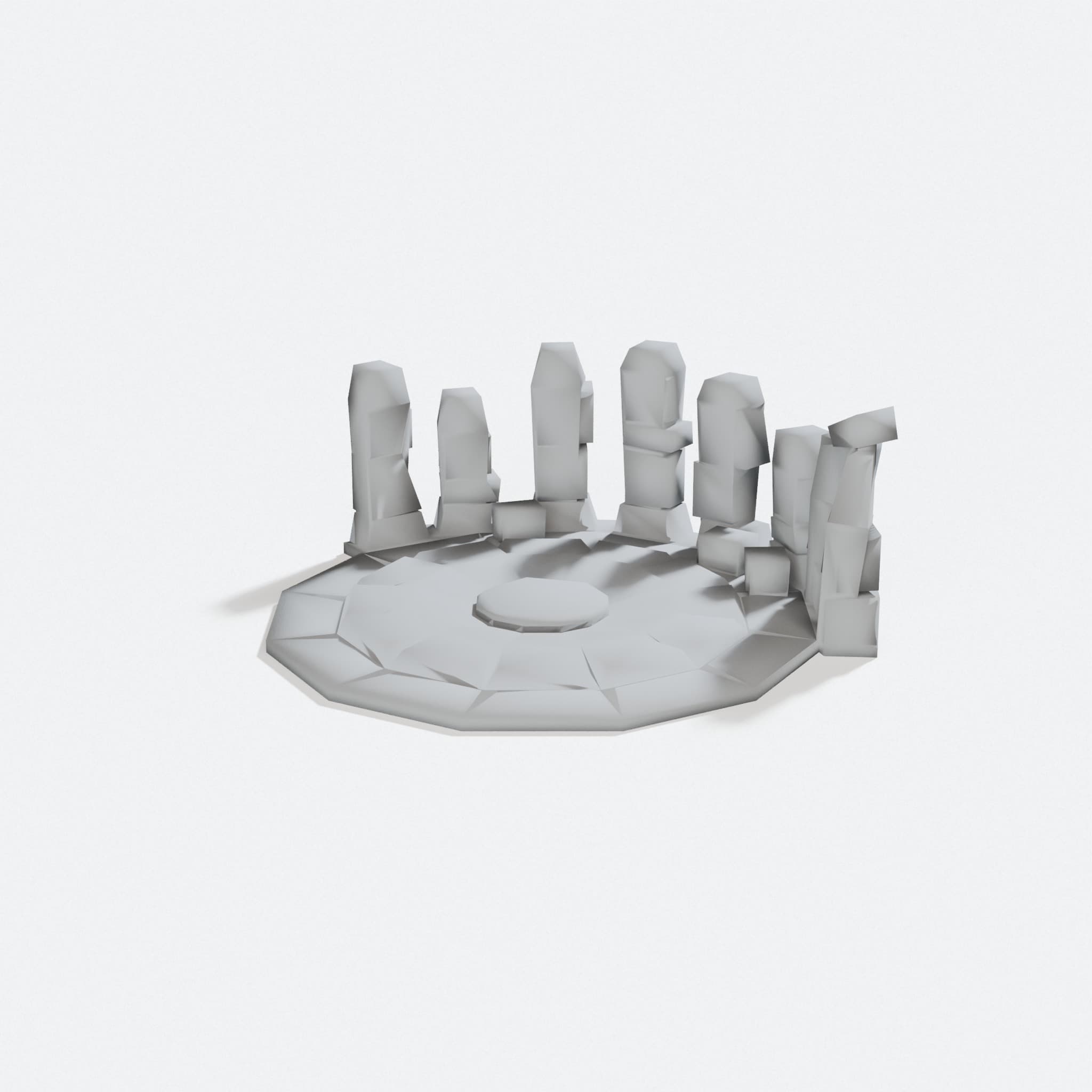 Speaking Stones and Well, D&D Ruin Terrain Set, turn three quarter