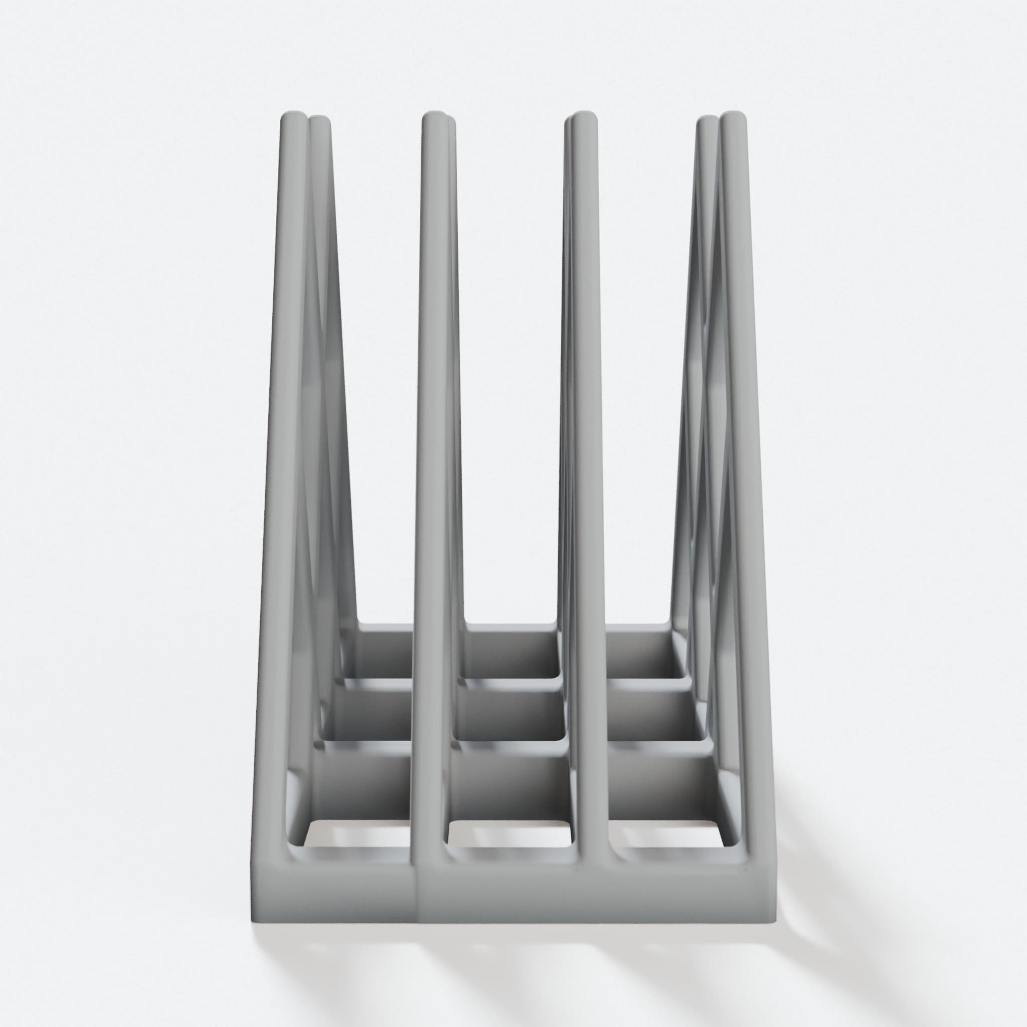3D Printed Cutting Board Rack for 3 Boards, hero tilt
