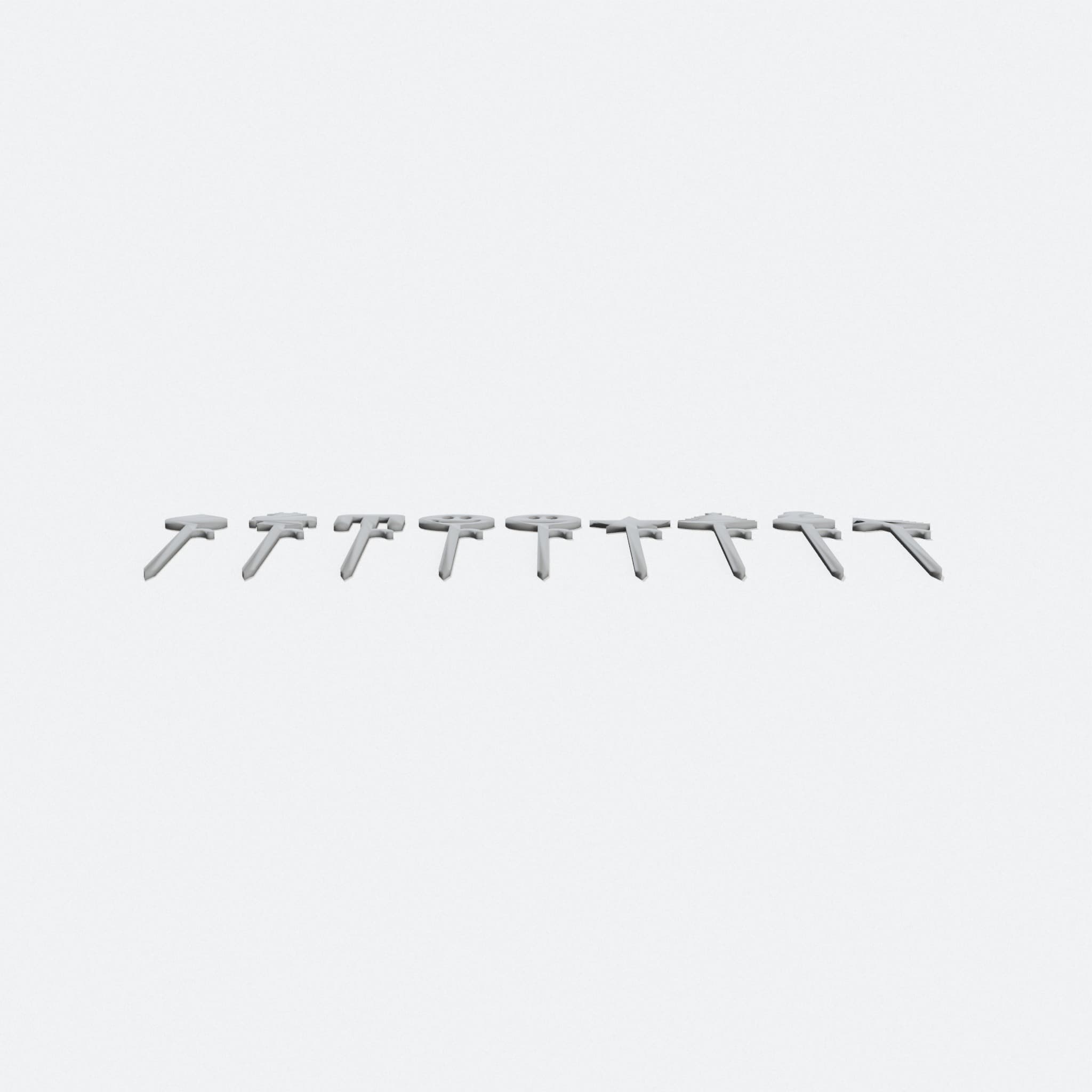 Swizzle Sticks Party Set - 9 Fun 3D-Printed Designs, hero tilt