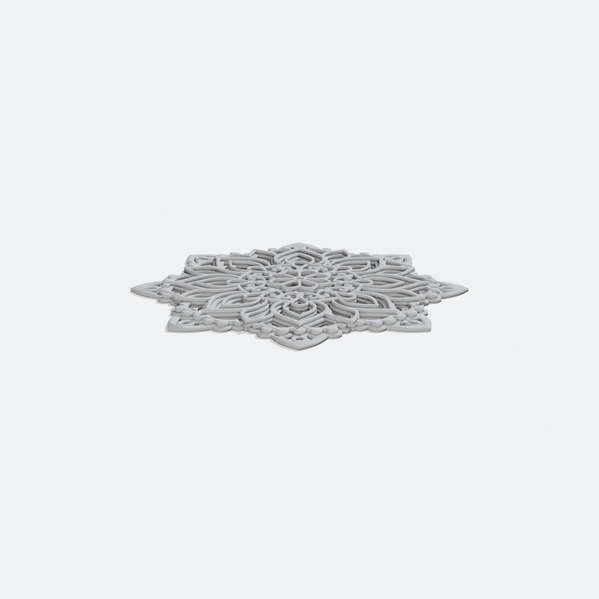 Mandala 24 3D Printed Ornament Decoration, turn three quarter