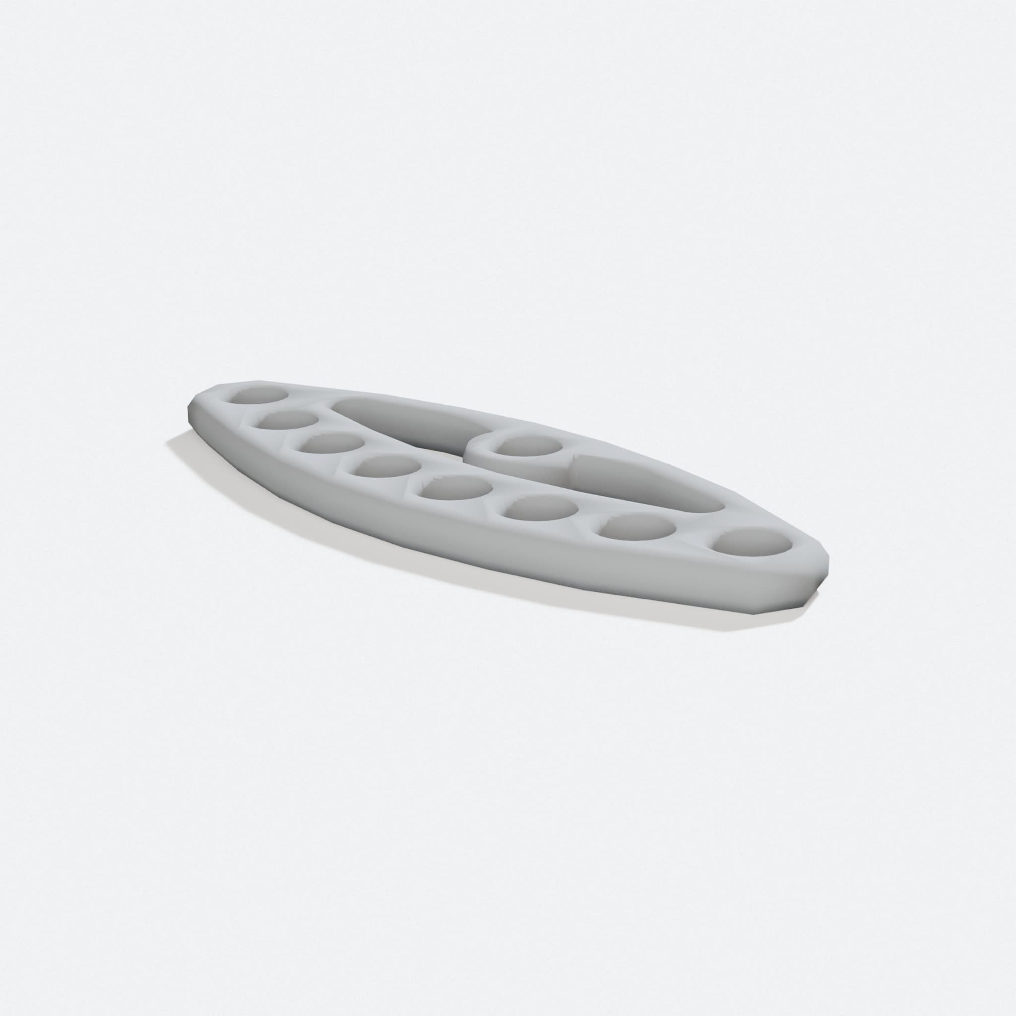 3D Printed Carabiner Holder Rack for 8 Clips, turn three quarter
