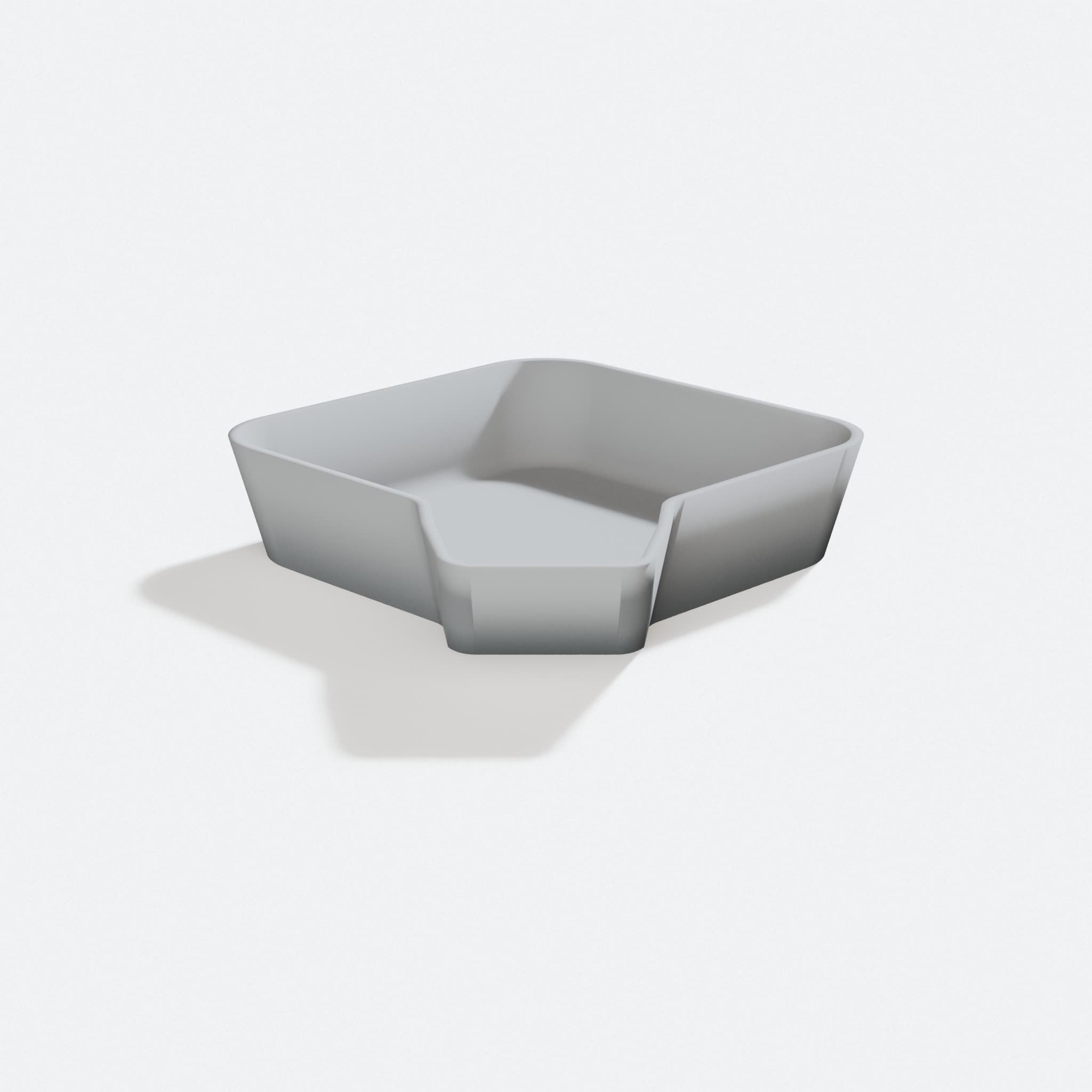 Stackable Game Bits Funnel Tray, turn three quarter