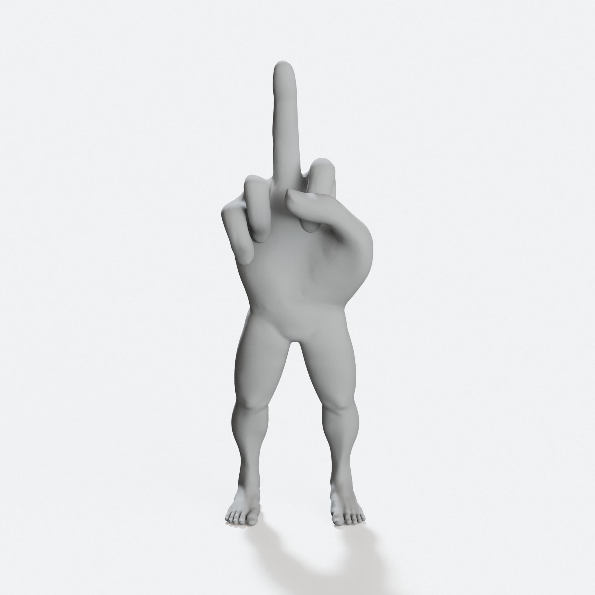 Handyman Middle Finger Toy - 3D Printed, hero tilt
