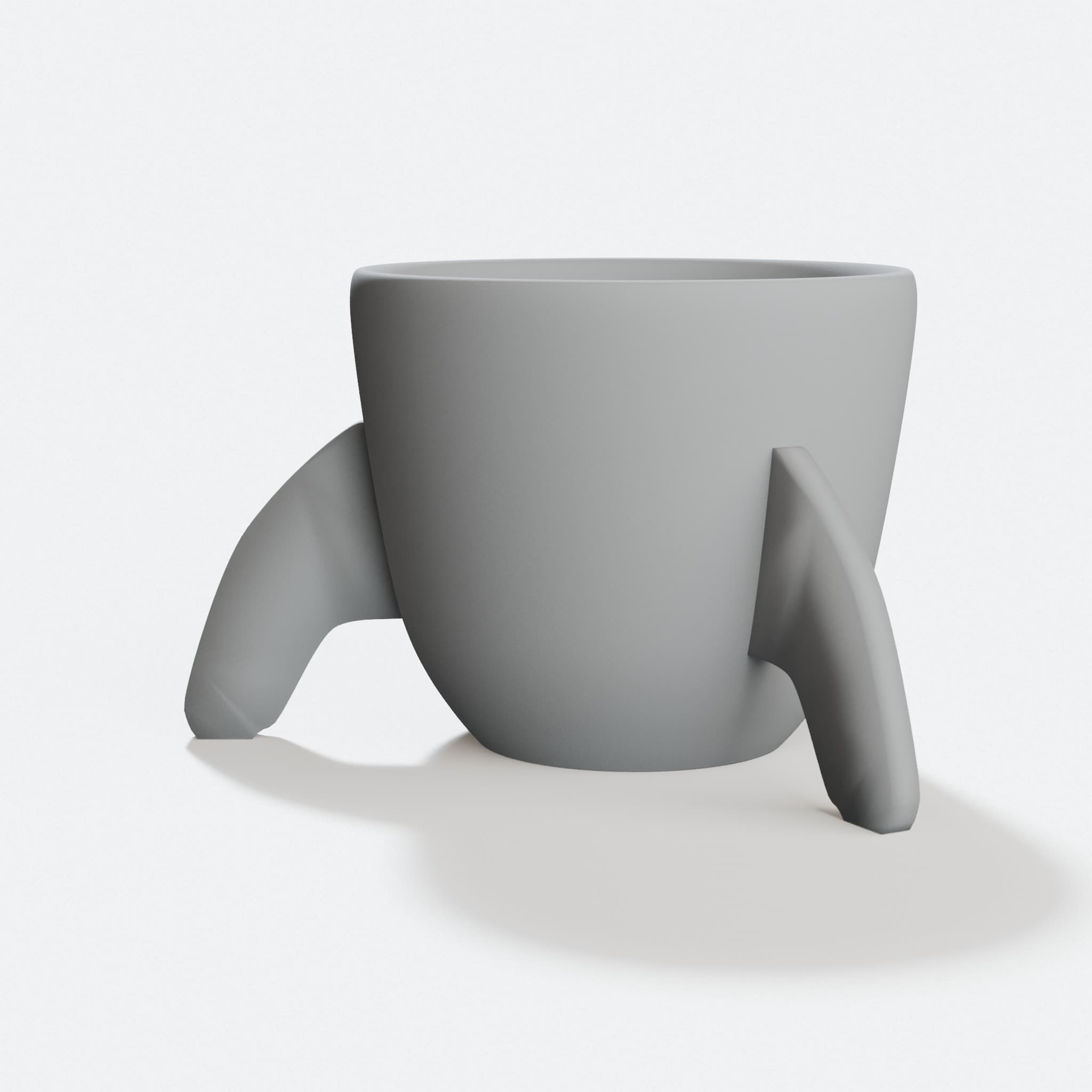 Fin Cup: 3D Printed Kitchen Accessory, hero tilt