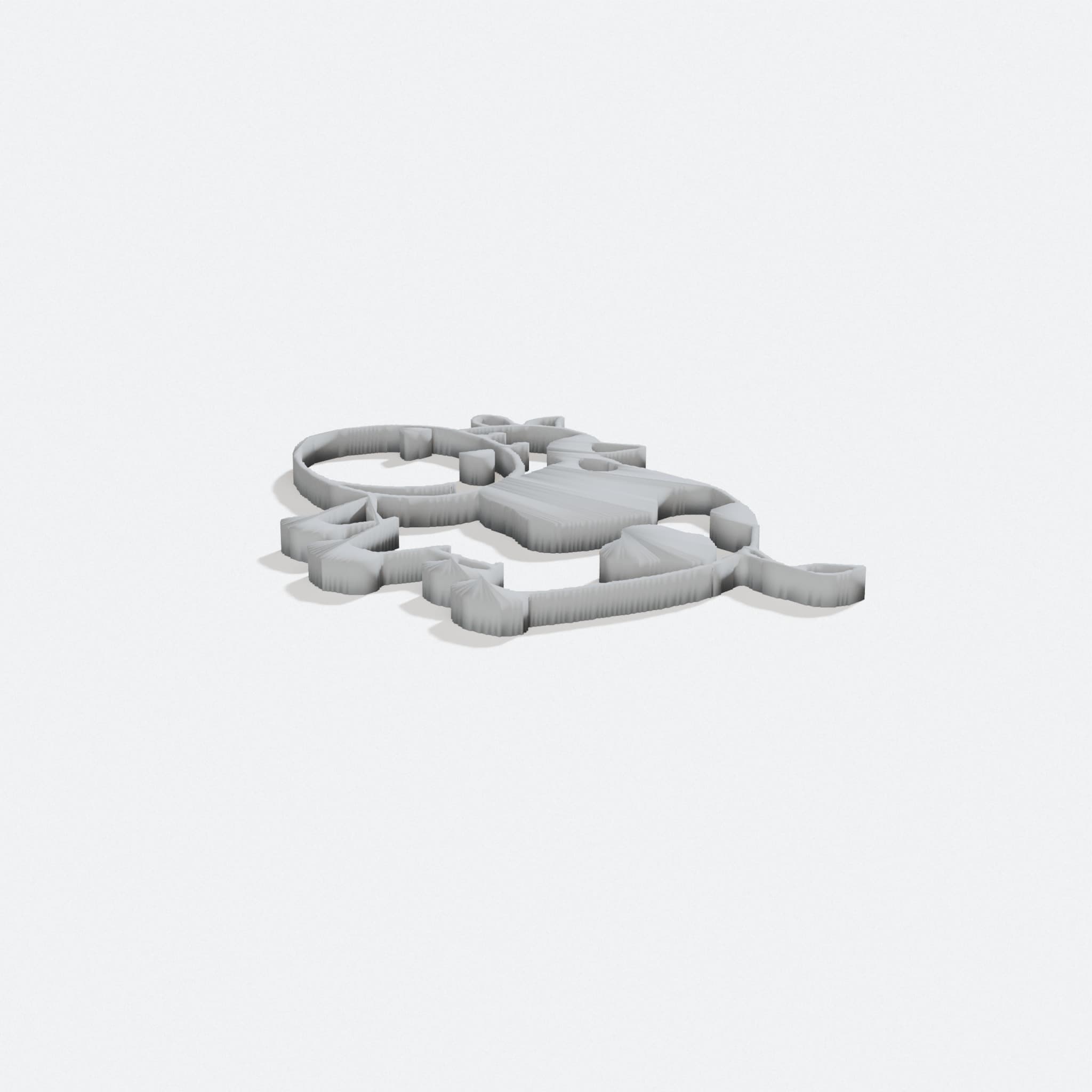 Farm Animal Blocks 3D Printed Toys Set, turn three quarter