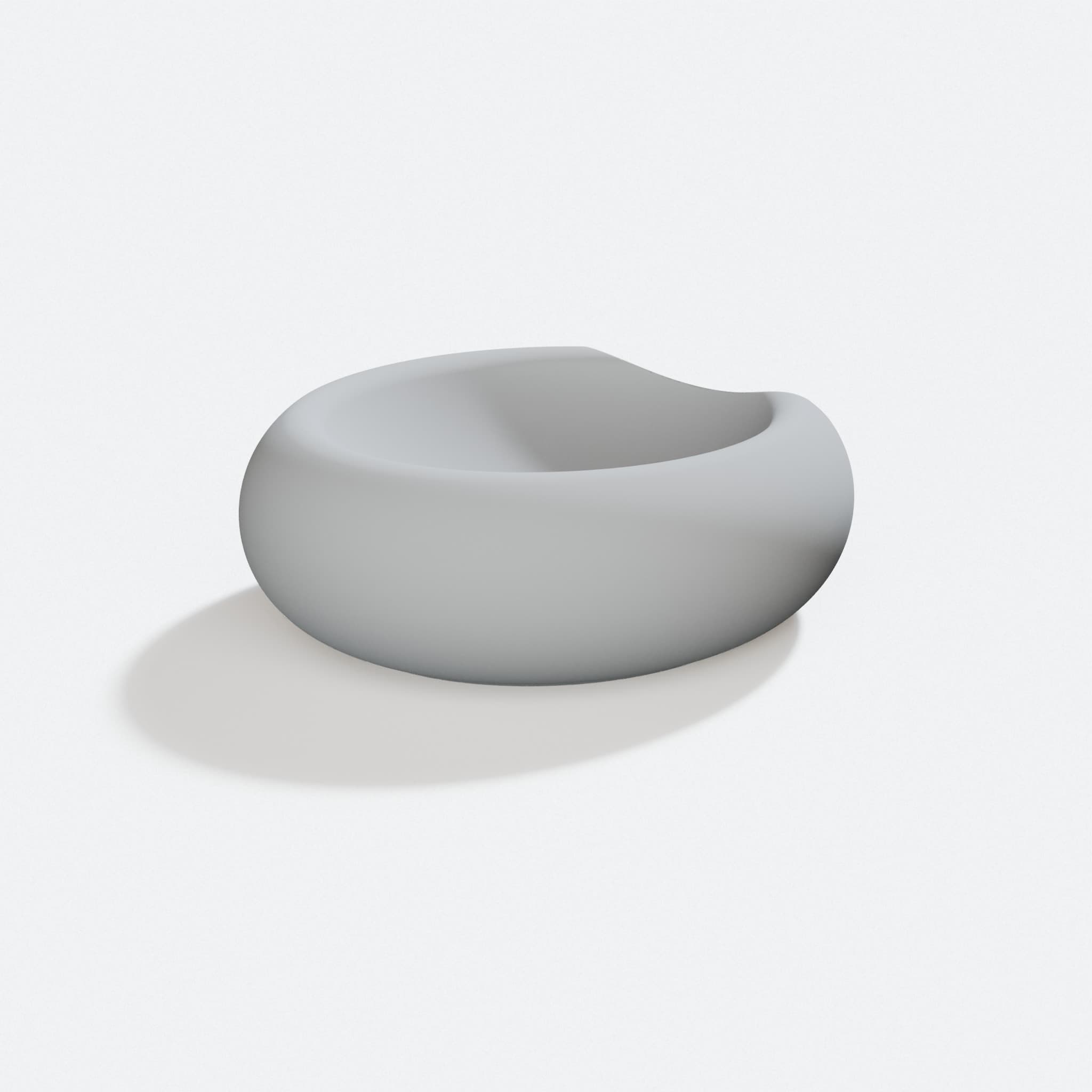 Hasawi 2 3D Printed Nuts Bowl for Home Decor, turn three quarter