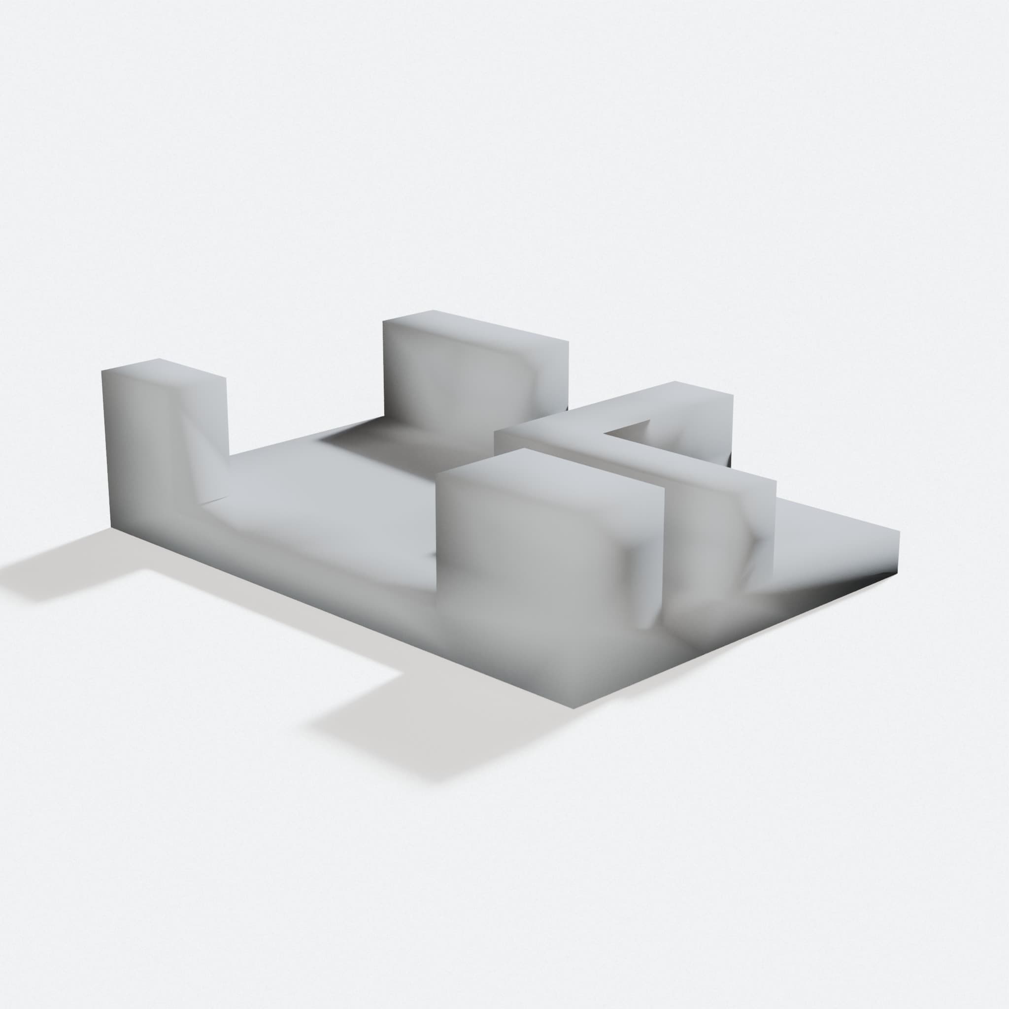 Ooze Test Piece 3D Printer Accessory, turn three quarter