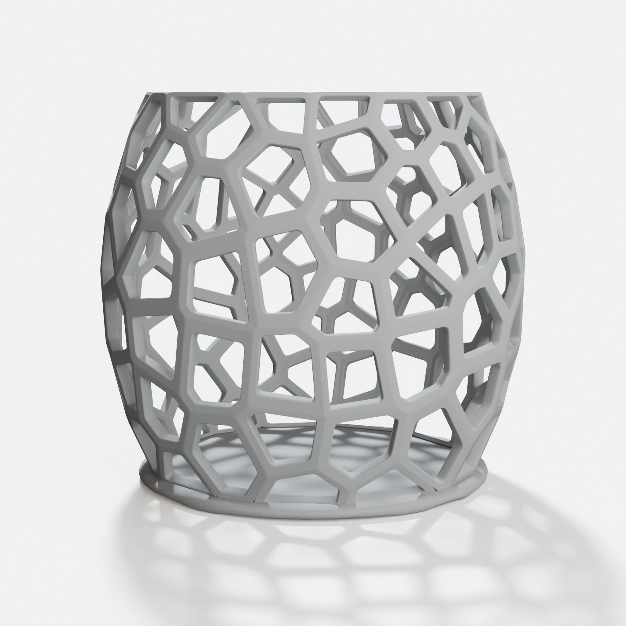 Voronoi 3D Printed Candle Holder Home Decor, hero tilt