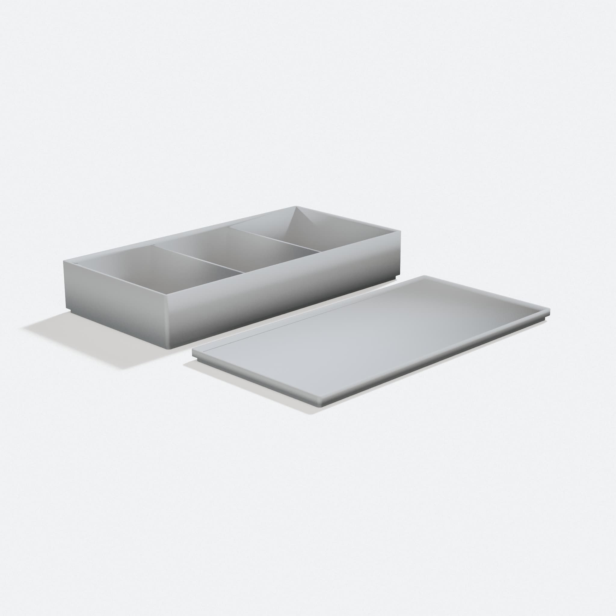 3D Printed Stackable Parts Organizer Box, turn three quarter