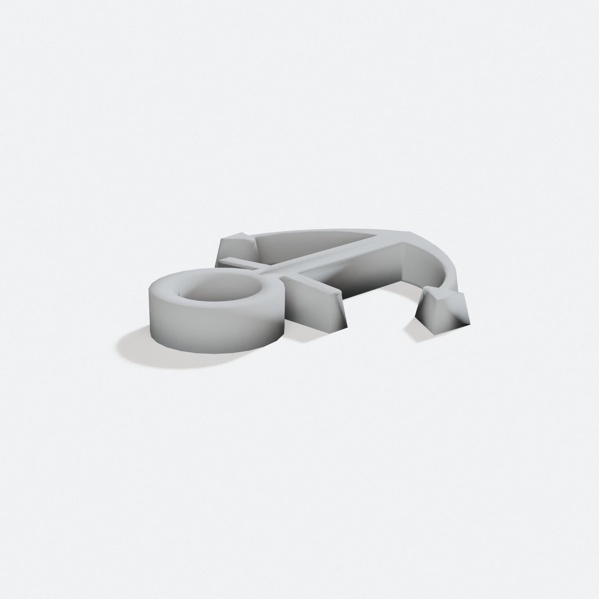 Compatible with Ring Anchor Keychain 3D Printed Gift, turn three quarter