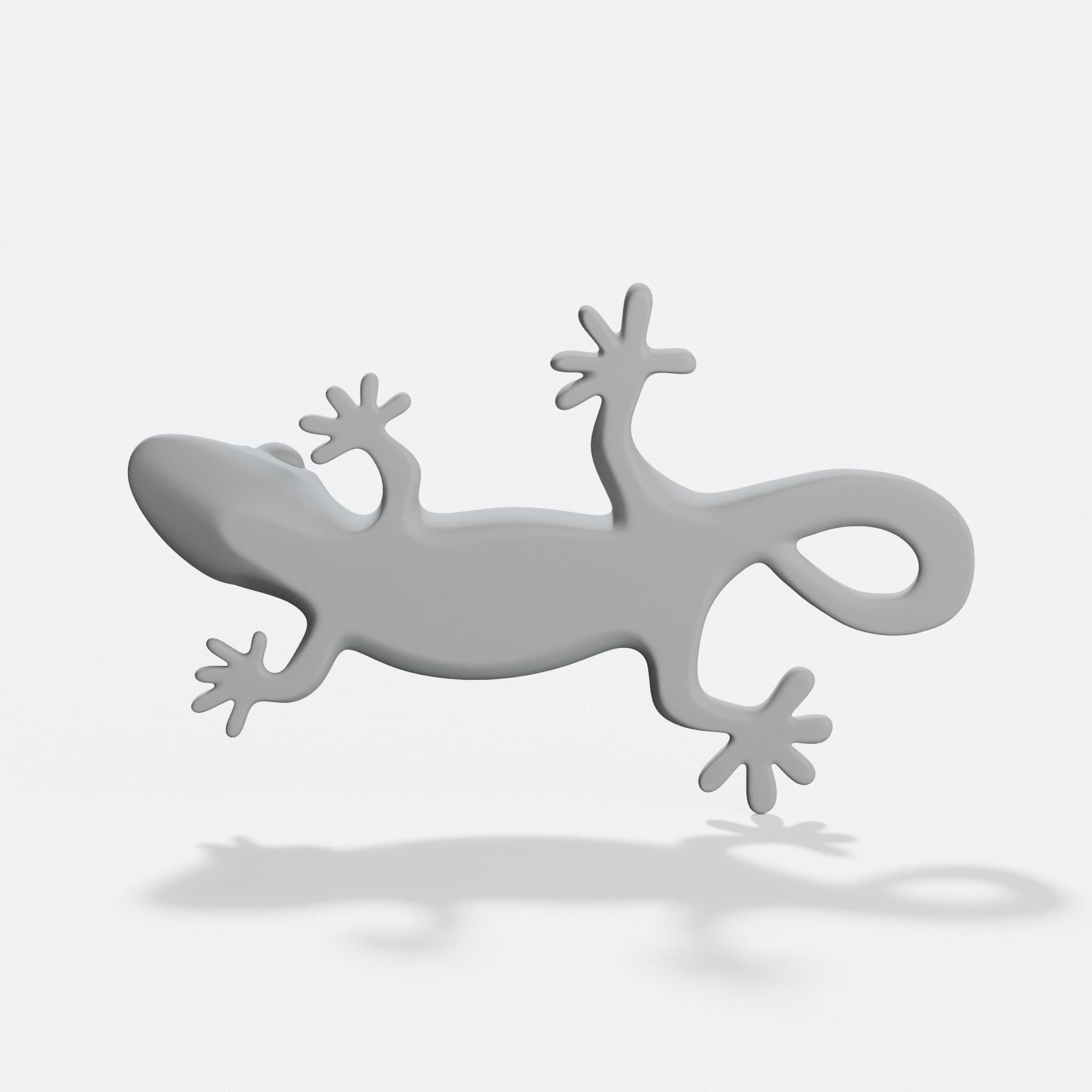 Gecko Keychain - 3D Printed Lizard Accessory, hero tilt