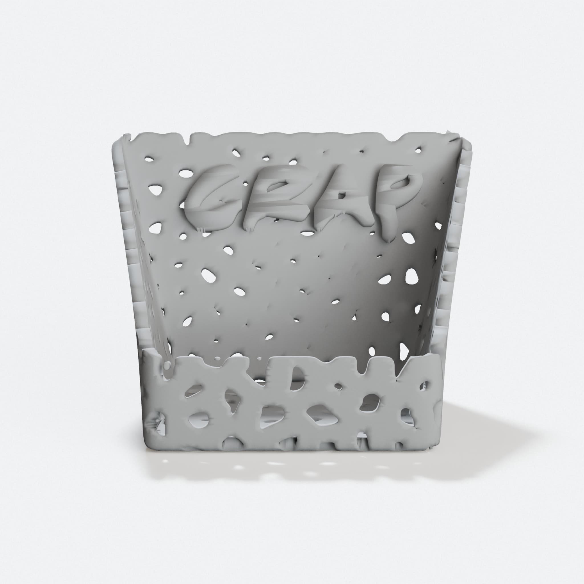 Small Desk Organizer Holder, 3D Printed Office Accessory, hero tilt