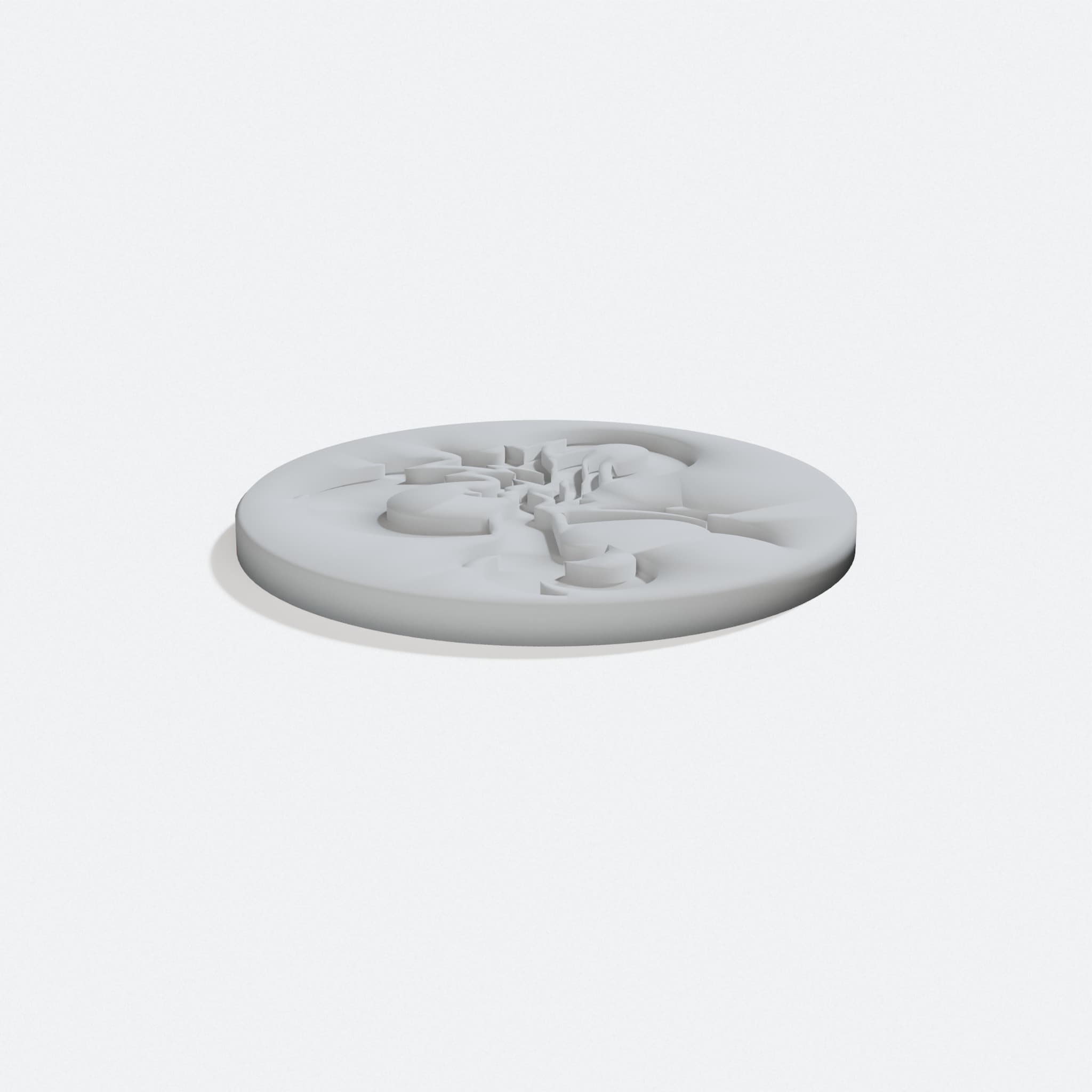 D&D Logo Coaster for Tabletop Game Night, turn three quarter