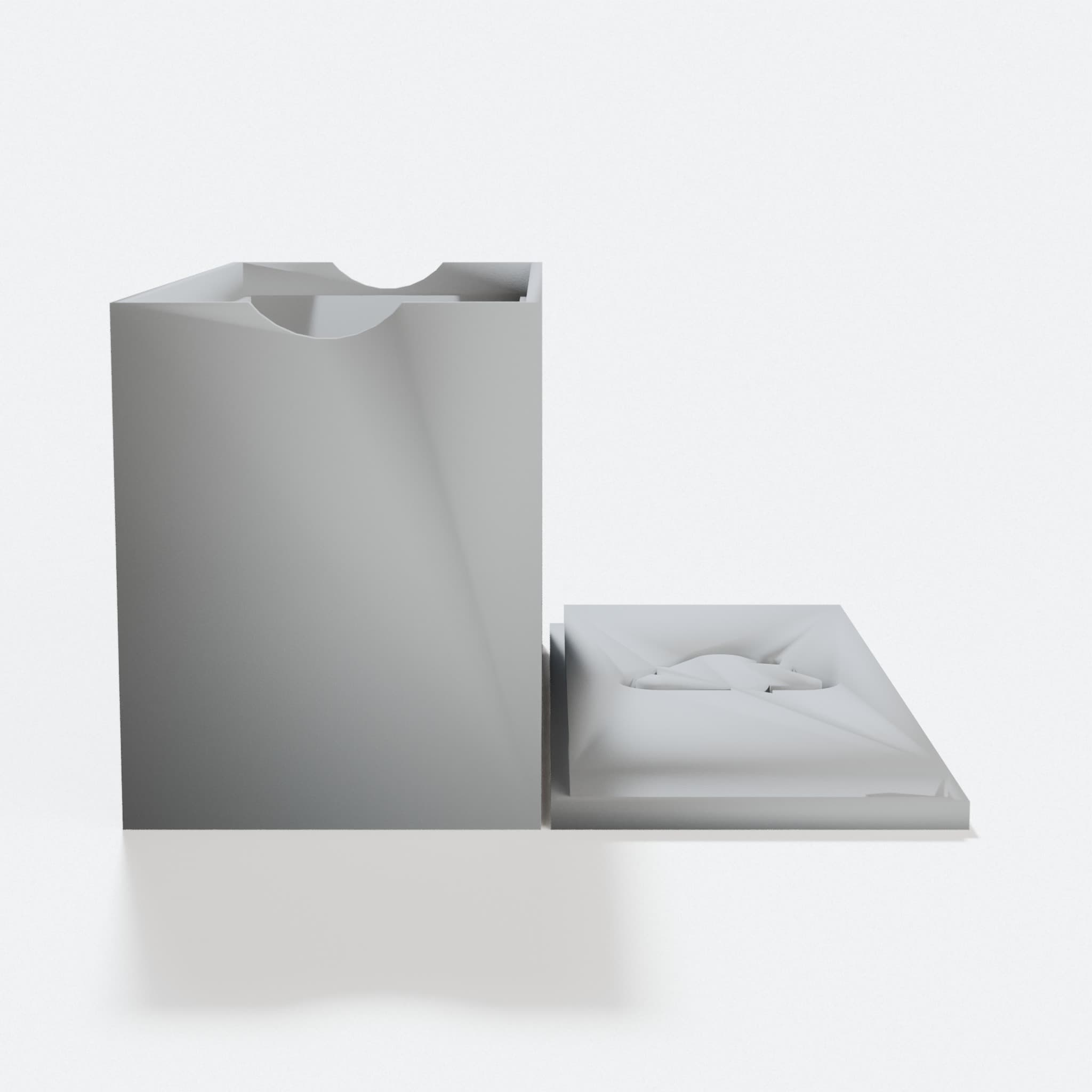 3D Printed Card Box with Recycle Symbol Lid, hero tilt