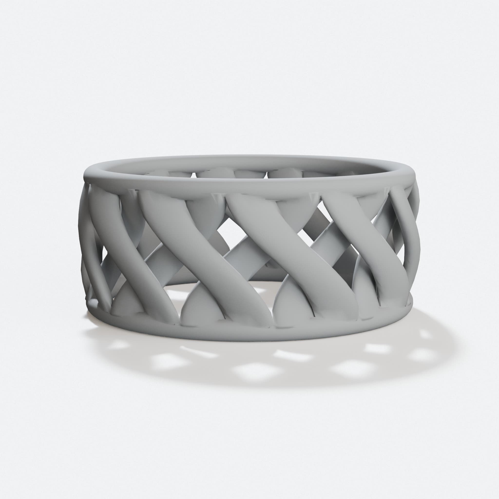 Link Bracelet - 3D Printed Spiral Design, hero tilt