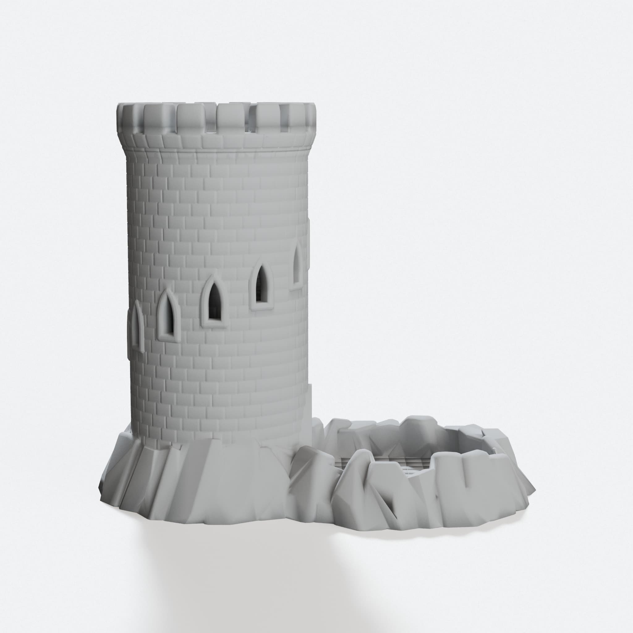 Single-Print Dice Tower for Tabletop Gaming, hero tilt