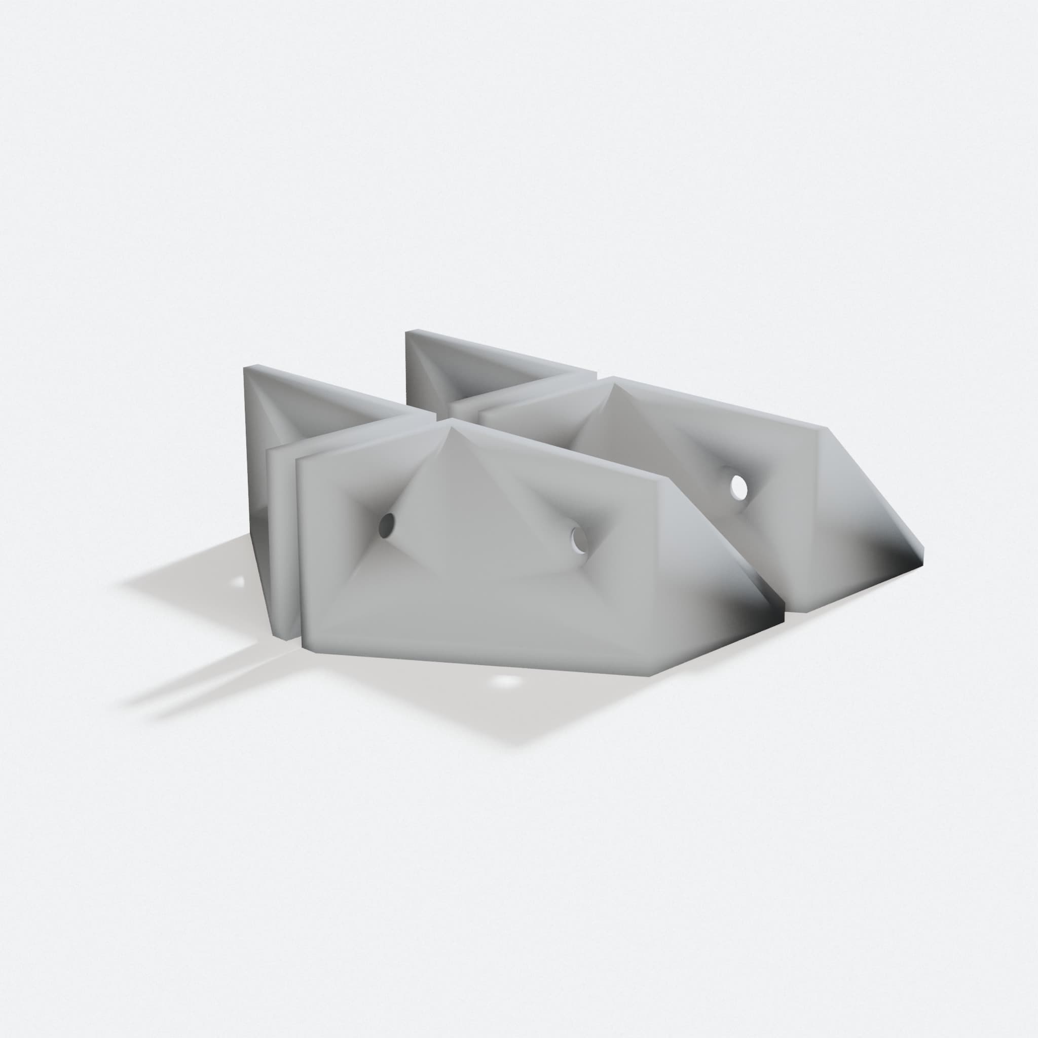 3D Printed Kallax Stacking Adapter for IKEA Shelves, turn three quarter