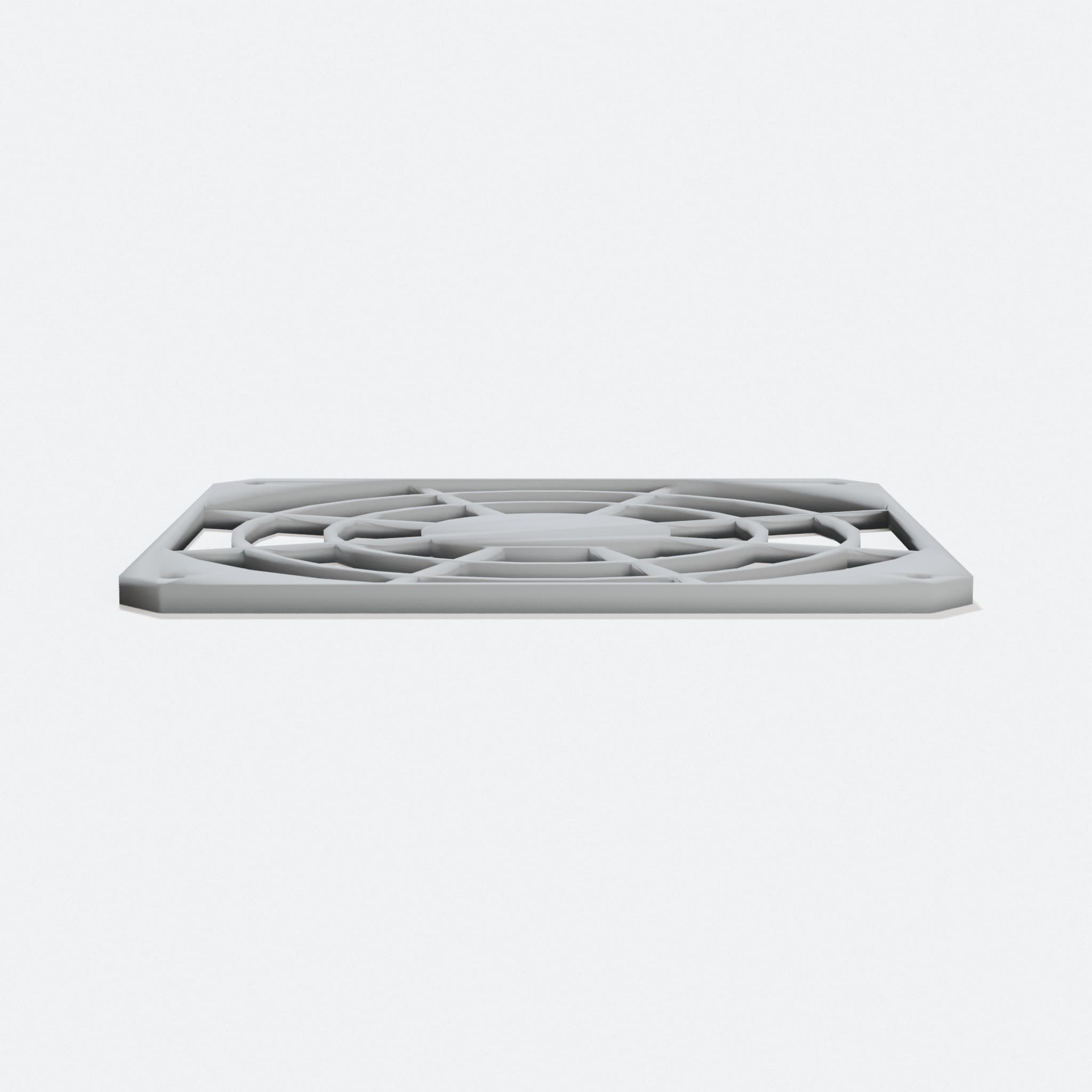 120mm Fan Grille 3D Printed Tech Accessory, hero tilt