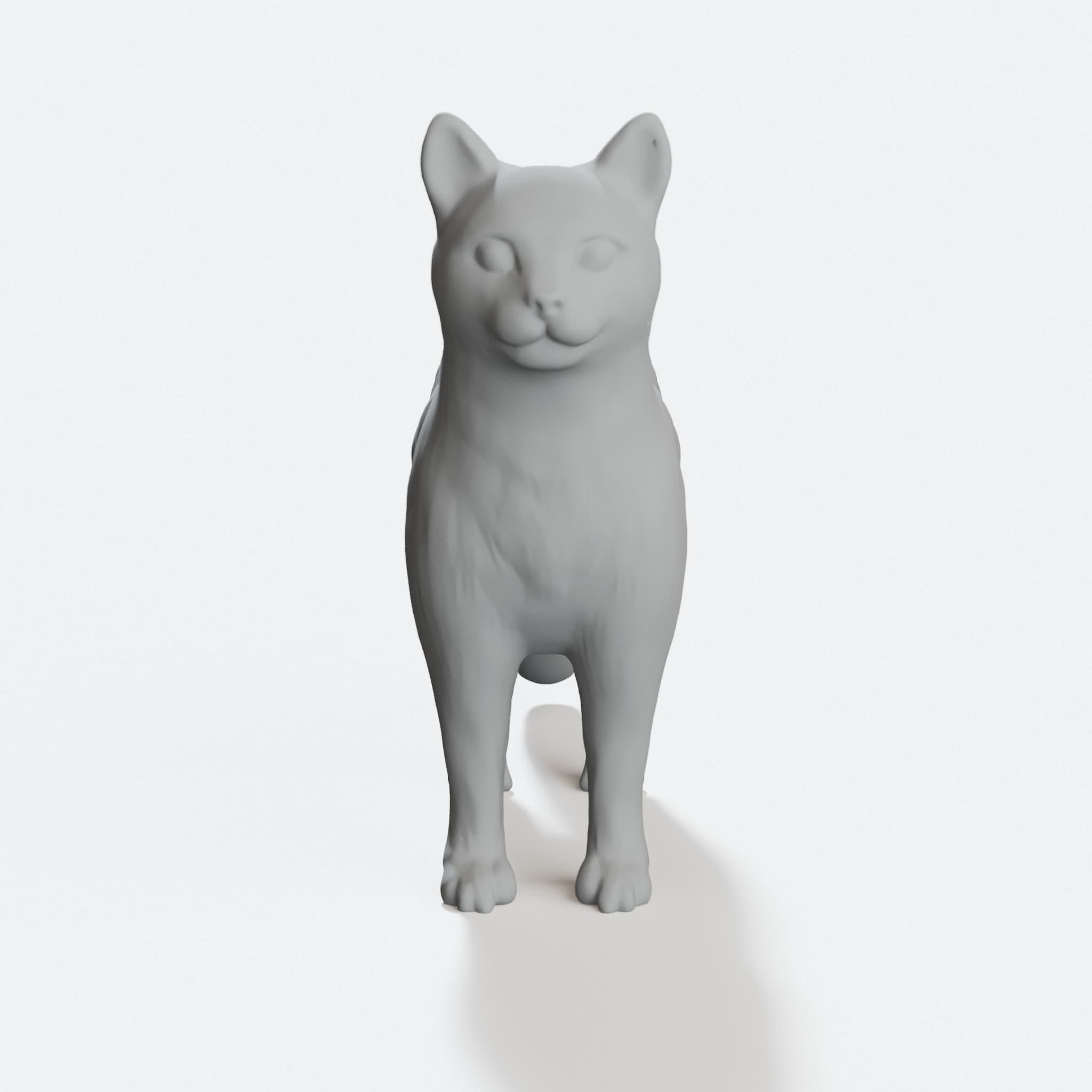 3D Printable Cat Figurine Model, hero tilt
