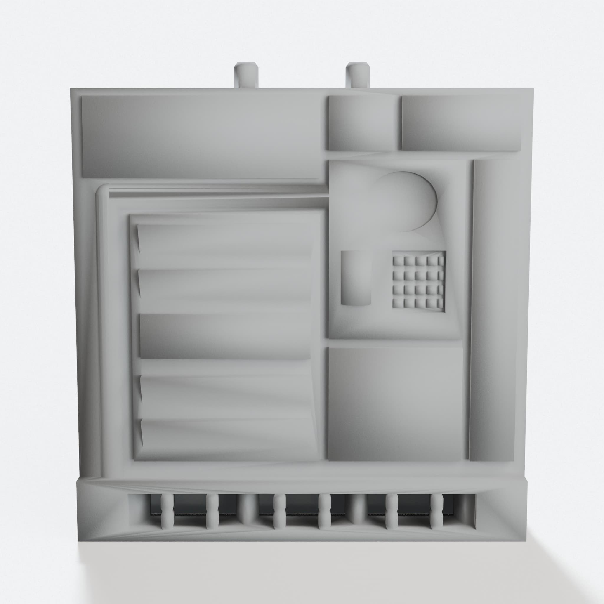 OpenLOCK Space Ship Wall 3D Printed Toy Terrain, hero tilt
