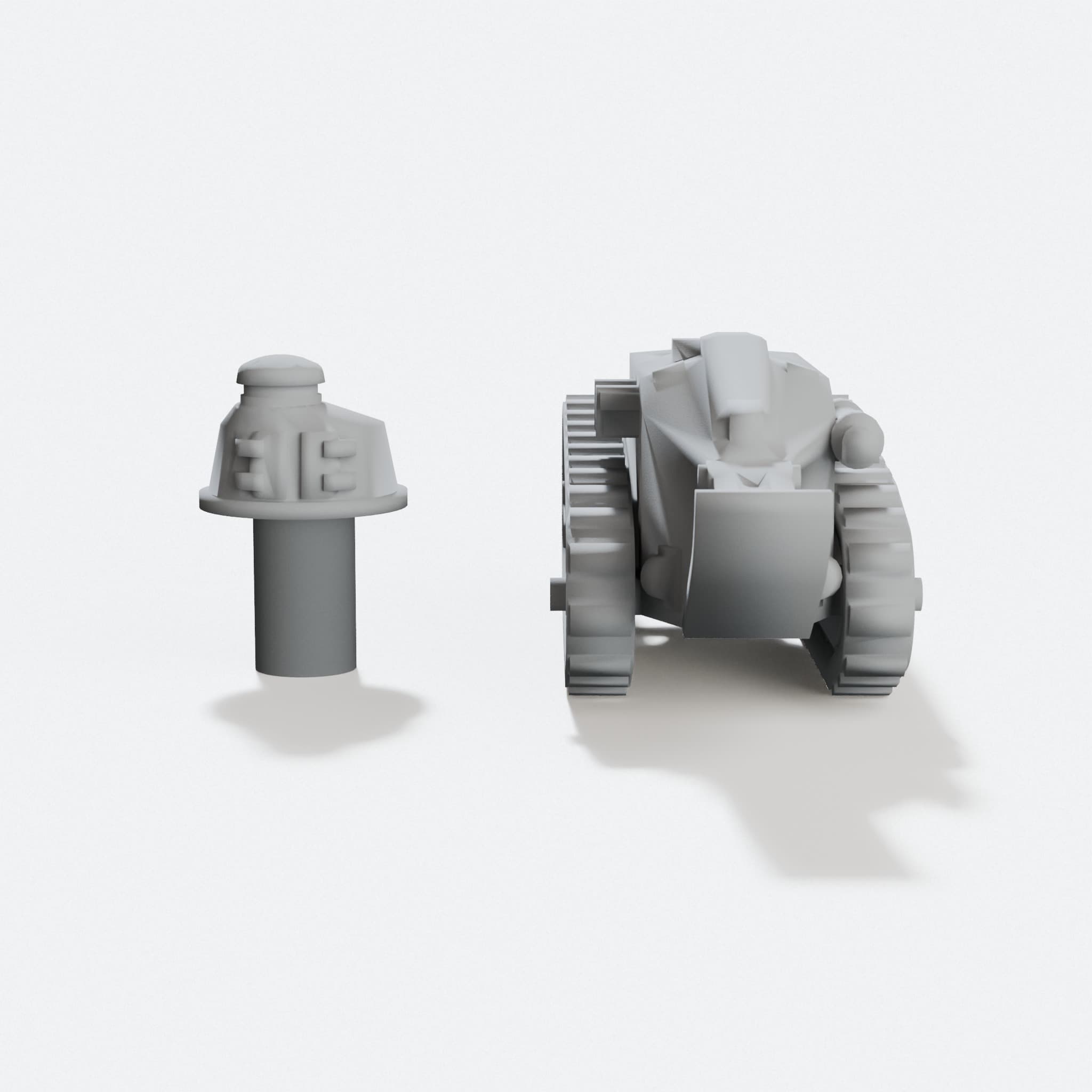 Renault FT-17 3D Printed Tank Toy Model